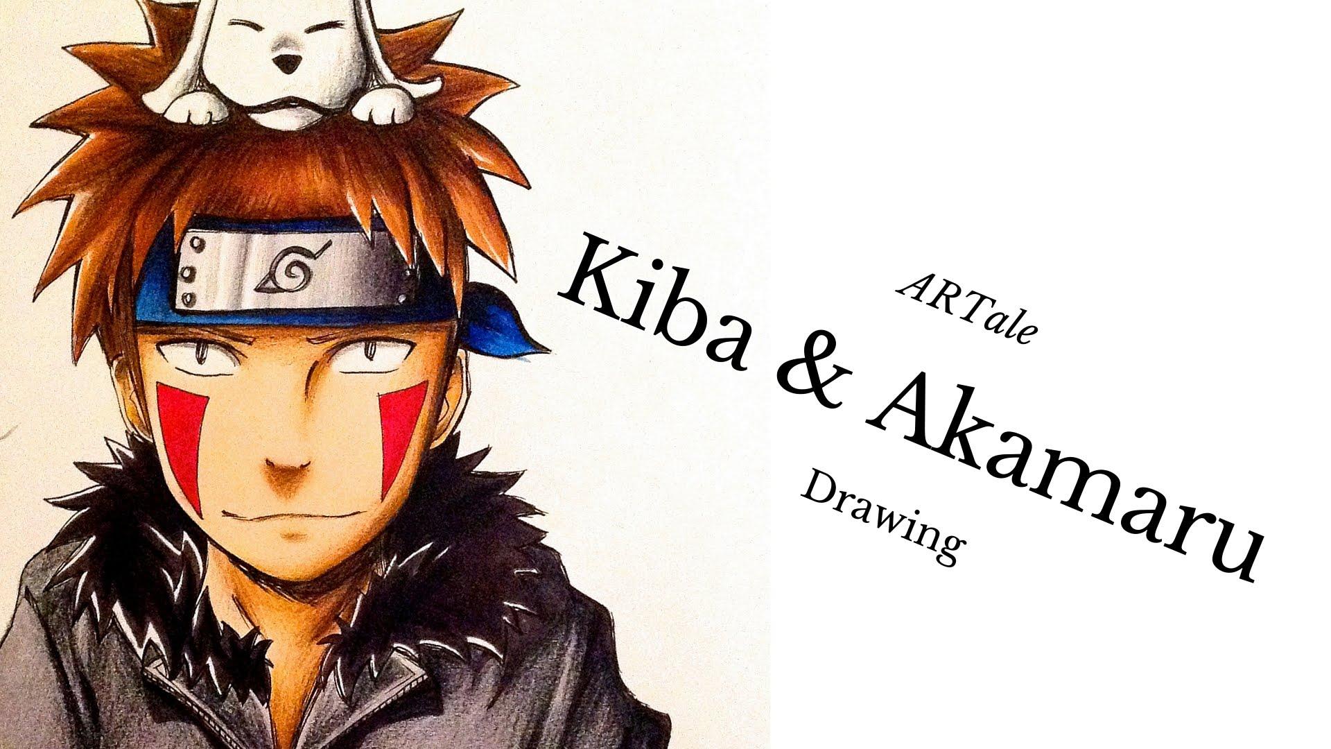 Kiba and Akamaru Drawing