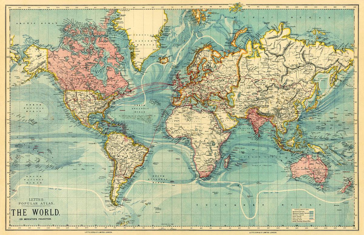 Vintage Map Wallpaper Old Image World Wallpaper
