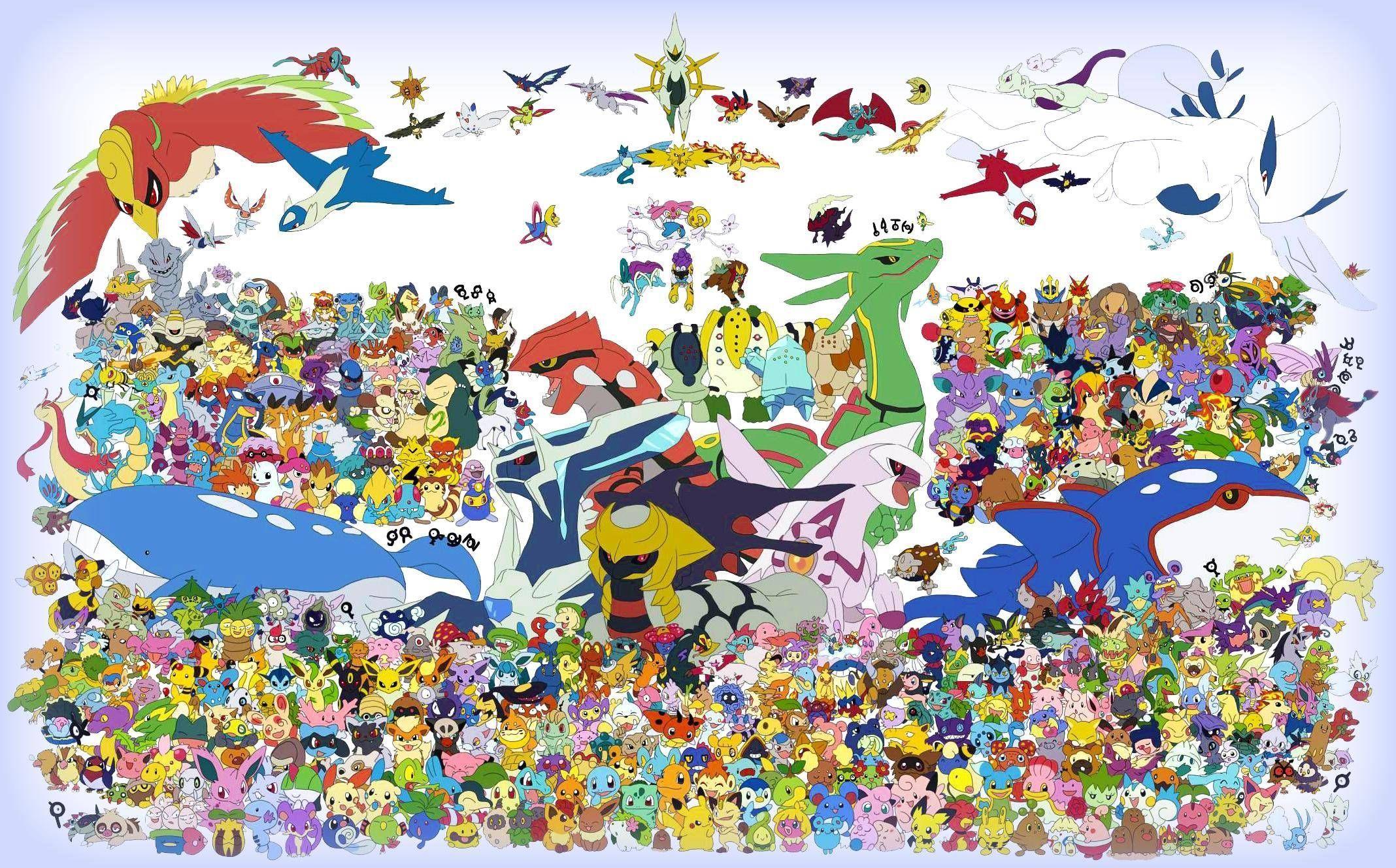 imagen de pokemones legendarios primera generación HD con