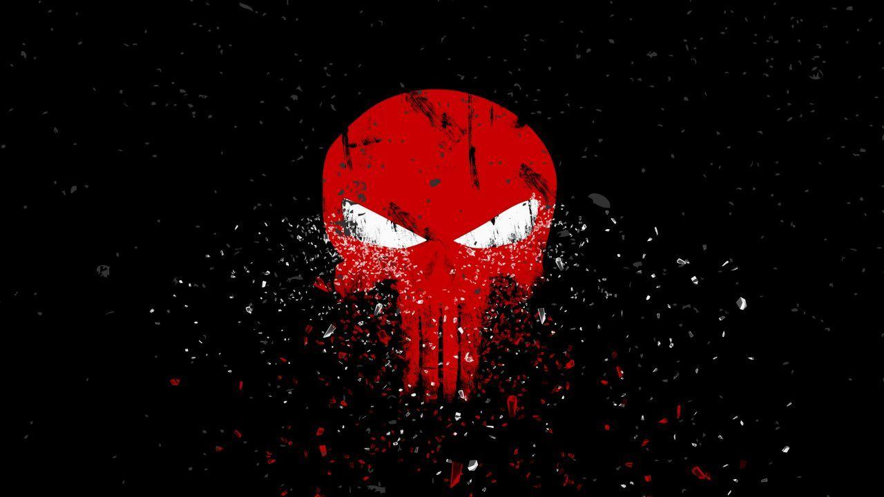 Wallpaper Punisher, Logo, Dark background, HD, Creative Graphics