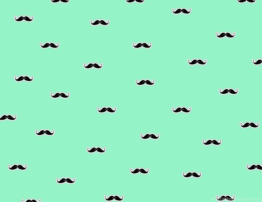 FREE: Kawaii Mustache Background Desktop Background