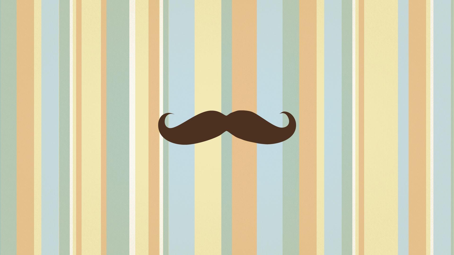 Mustache Retro Wallpaper