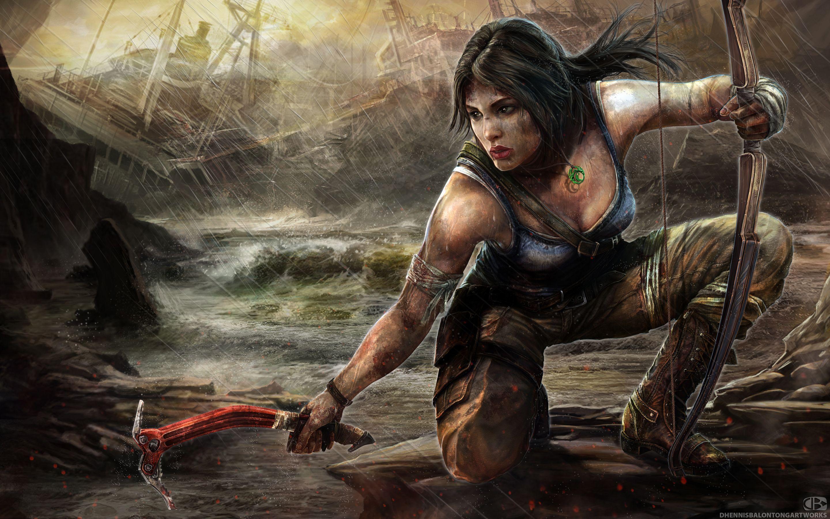 Lara Croft Tomb Raider Artwork Wallpaper