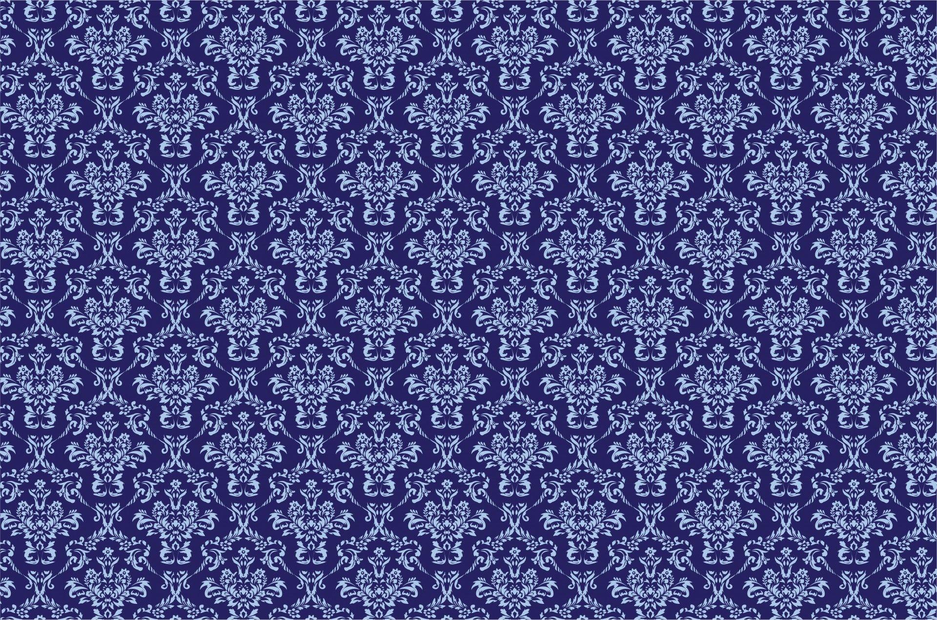 Damask Pattern Background Blue Free Domain Picture