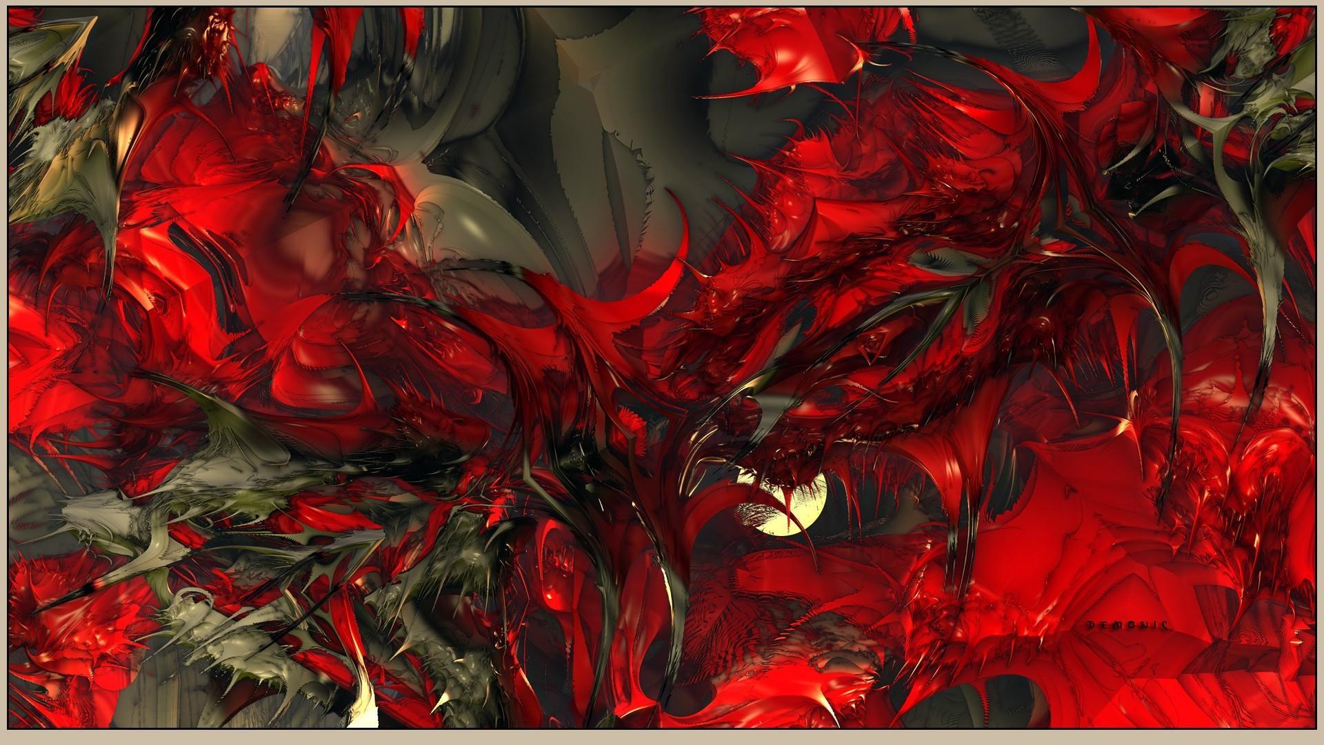 Demonic hell abstract background digital art wallpaper