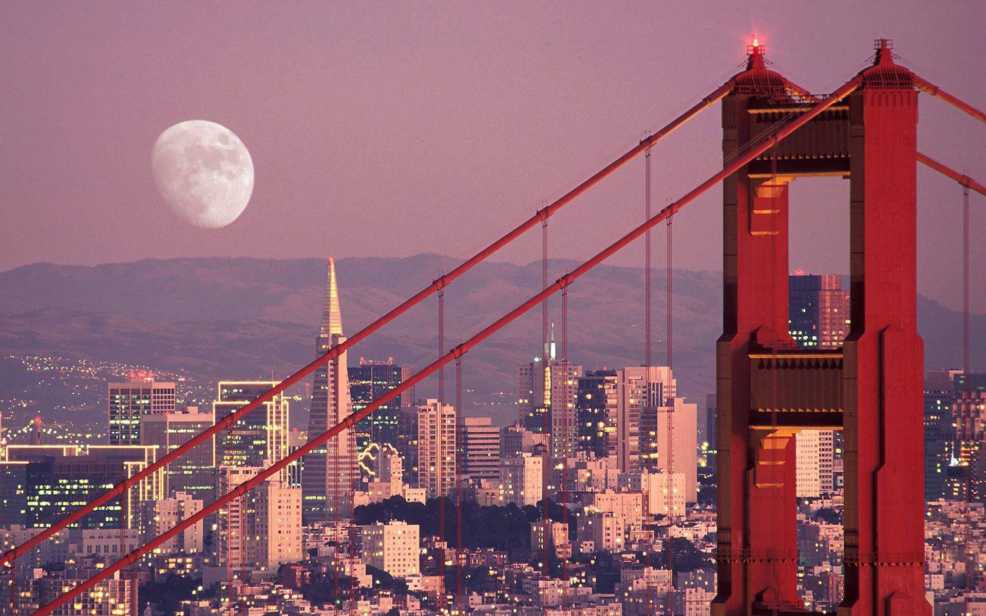 Evening San Francisco city wallpaper