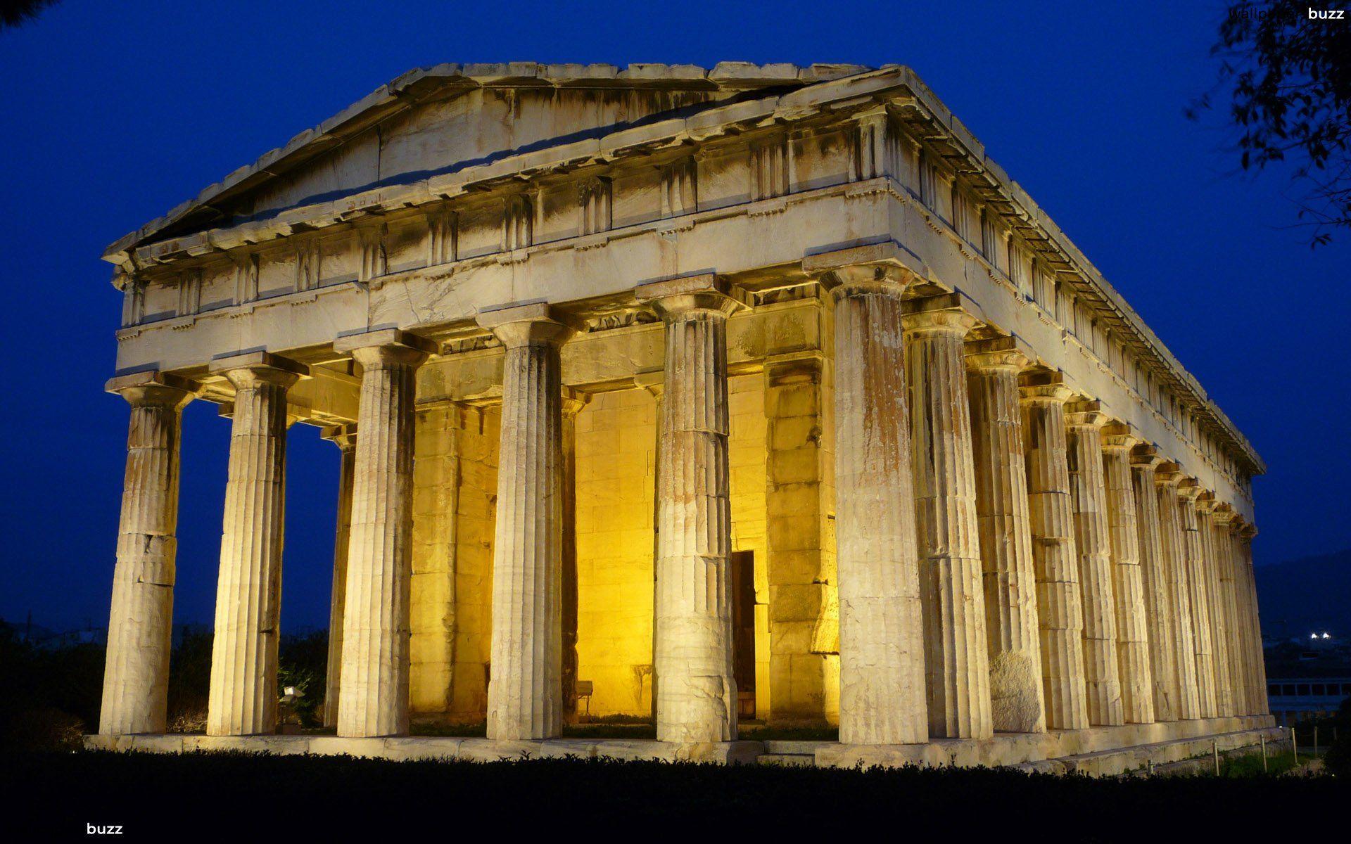 World Greece Temple HD Wallpaper