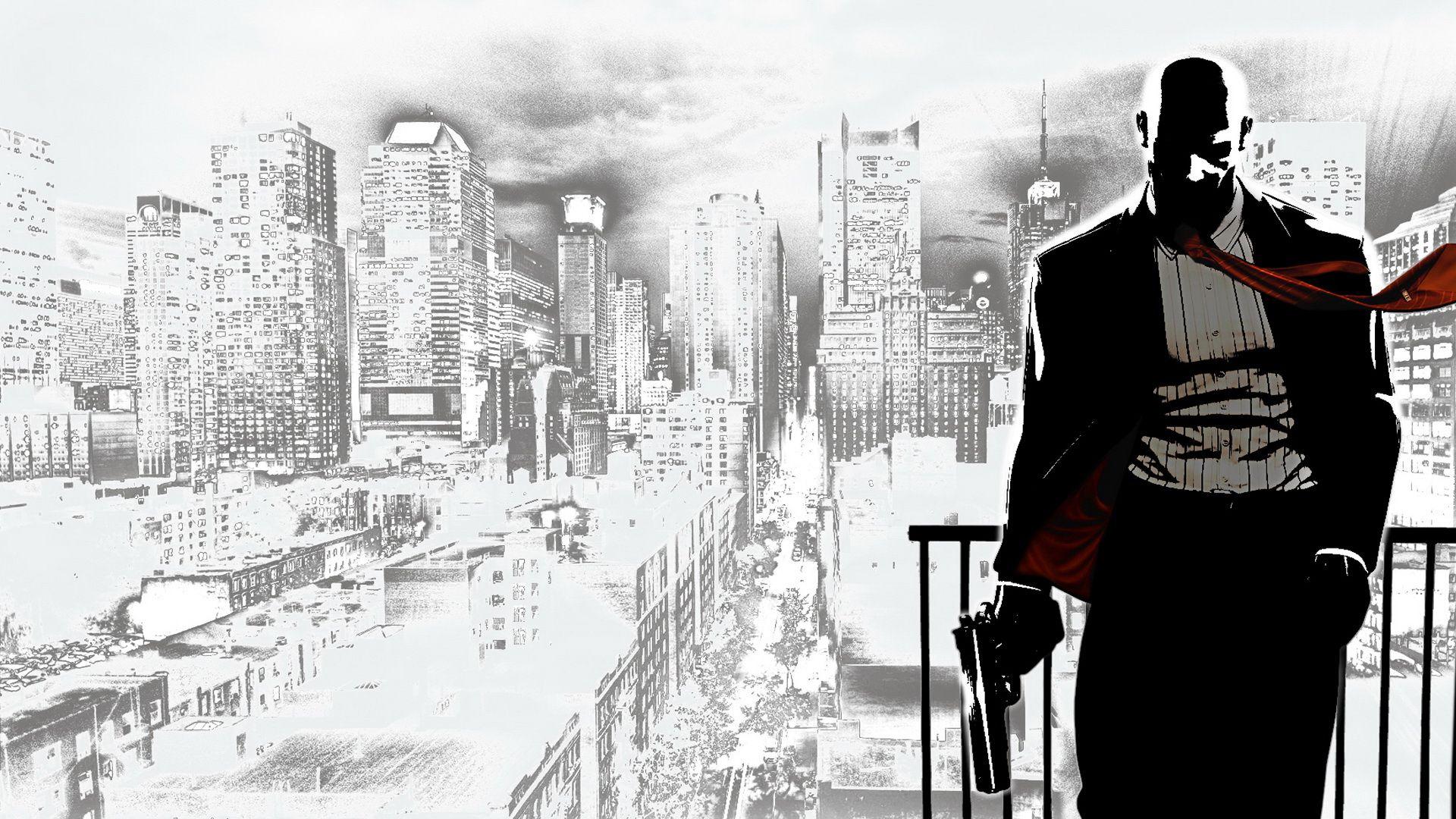 Wallpaper.wiki Hitman Art 1920x1080 Black Image PIC WPD004142