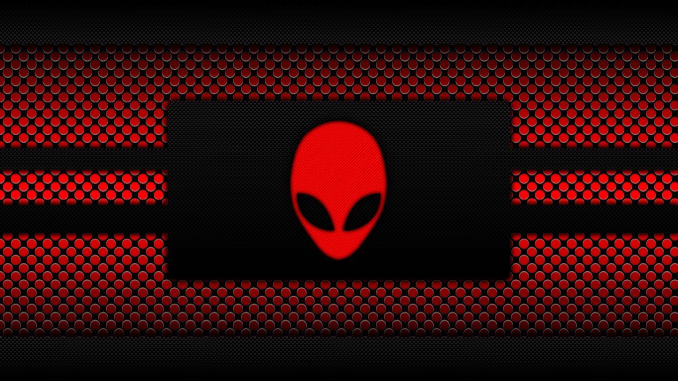 Red Alienware wall