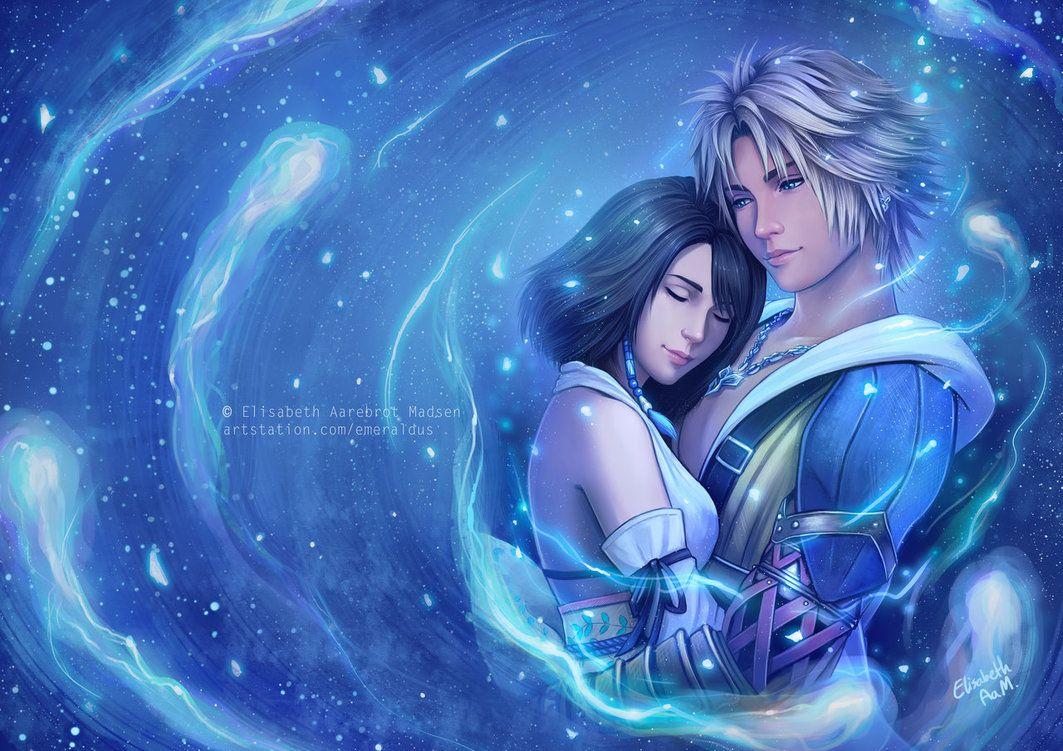 Final Fantasy X and Yuna Wallpaper version