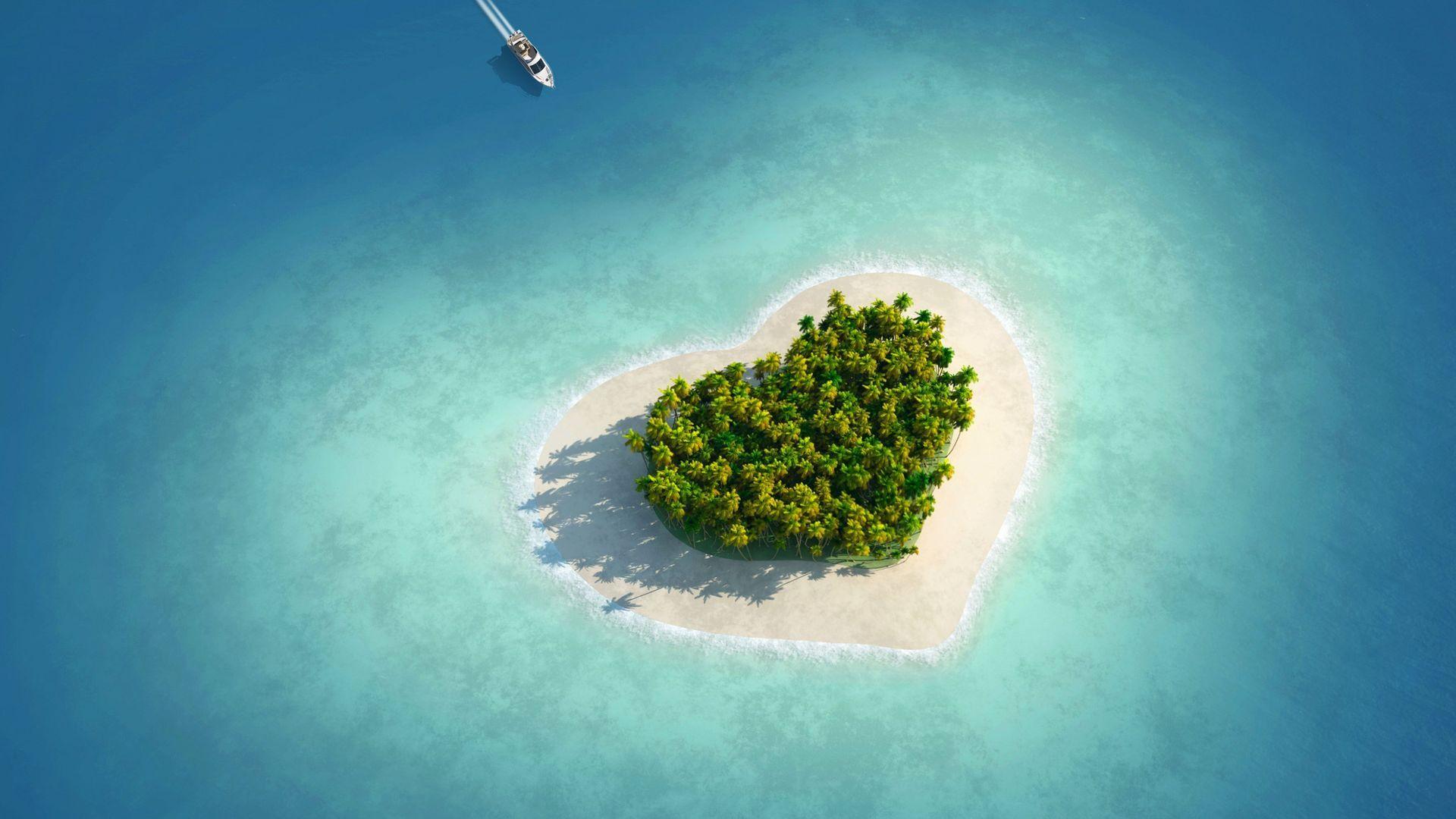 Beautiful Love Island Wallpaper HD Wallpaper