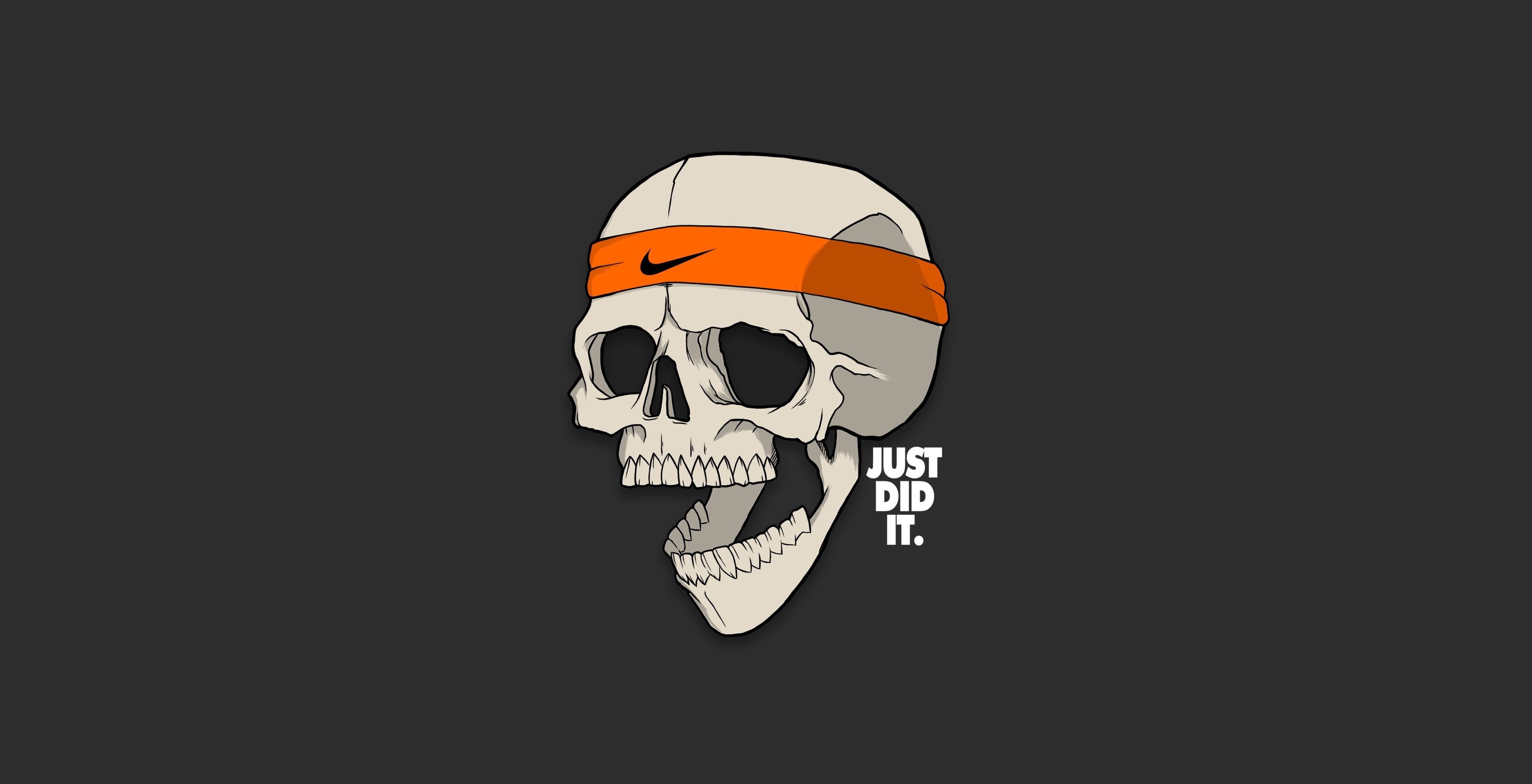 Animated Skull saying just do it HD wallpaper