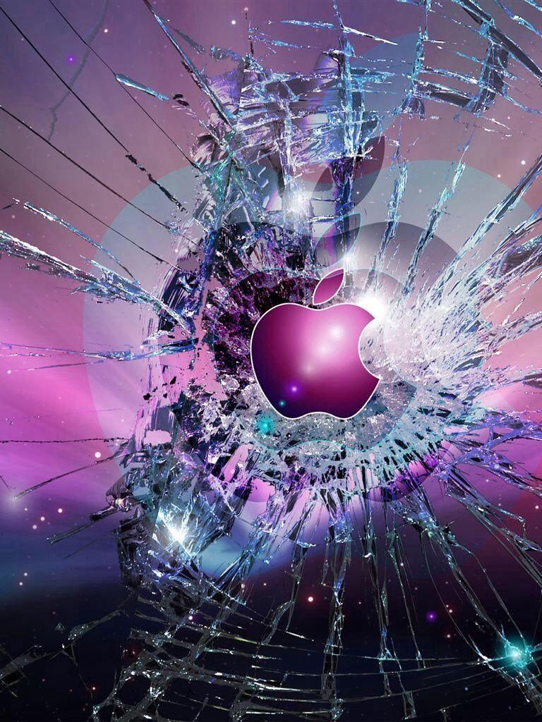 Cracked screen apple wallpaper. STORY OF MY LIFE