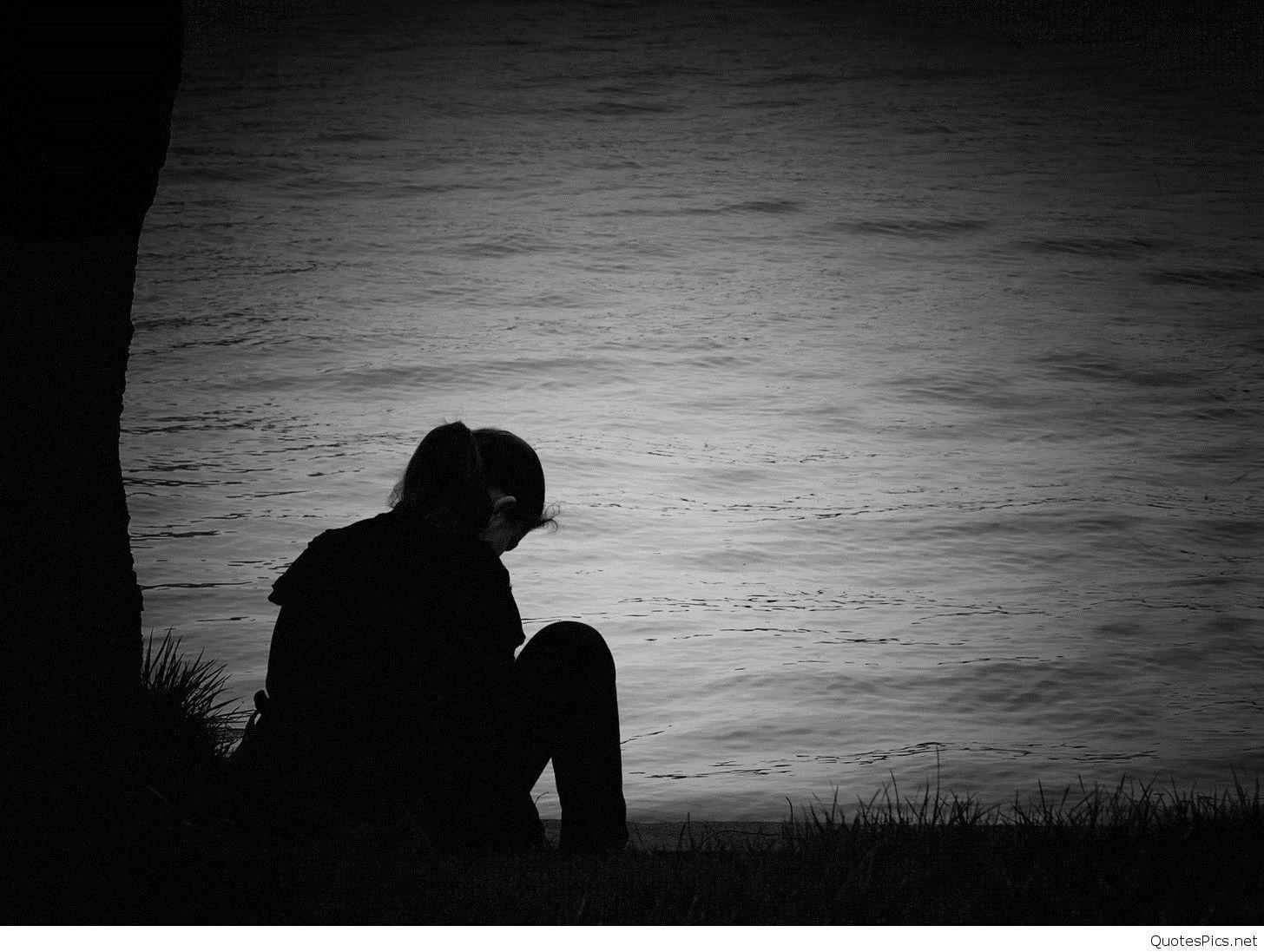 dark sad and alone girl