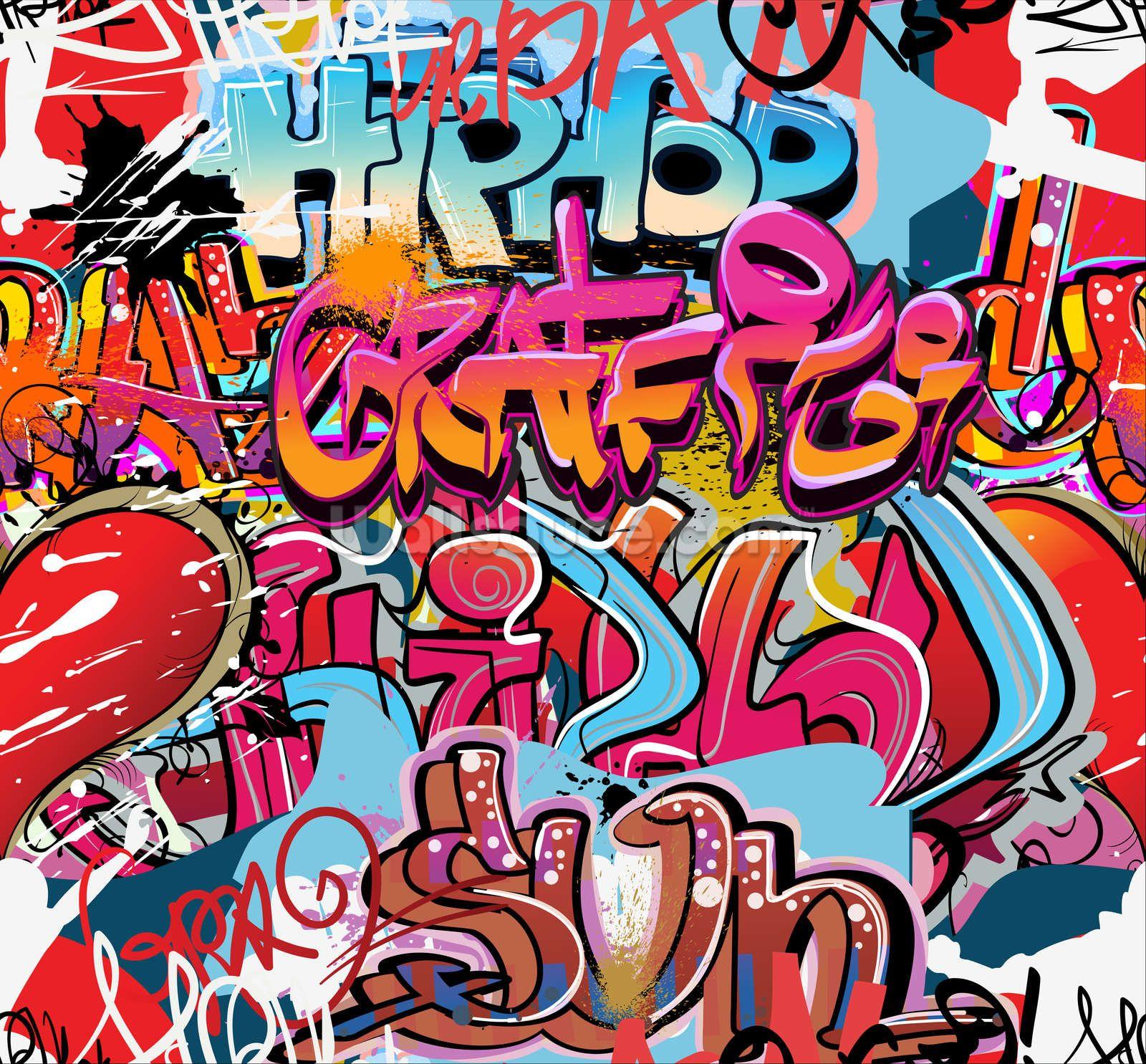 Simple Graffiti Background Hip Hop Graffiti Wallpaper Wall Mural