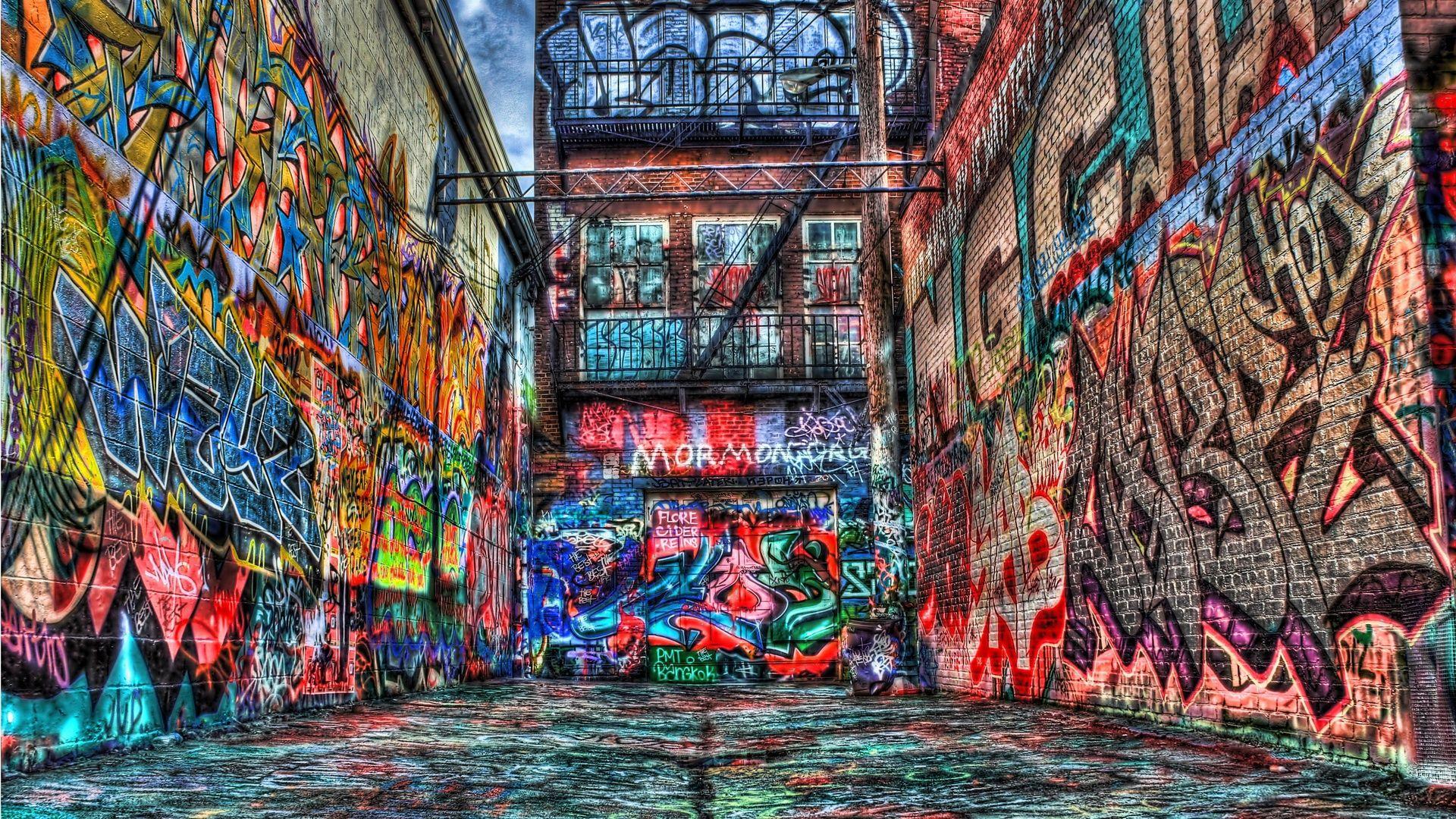 Street Hip Hop Art Background 1920X1080 Surreal Graffiti, Graffiti