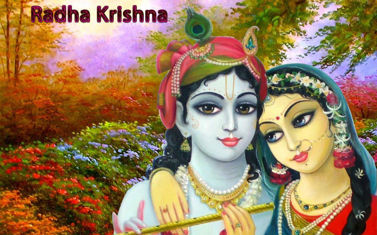 Radha fan of Lord Krishna