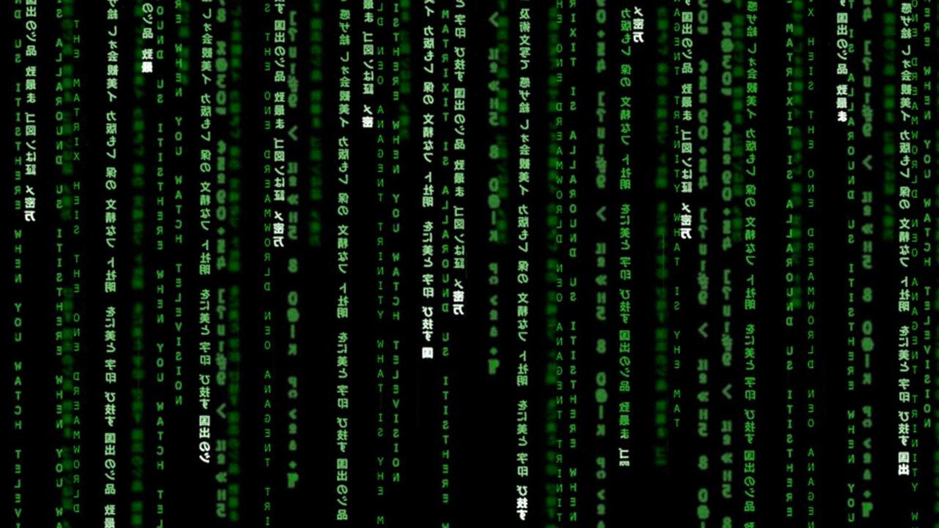The Matrix Binary Poster Wallpaper HD / Desktop and Mobile Background