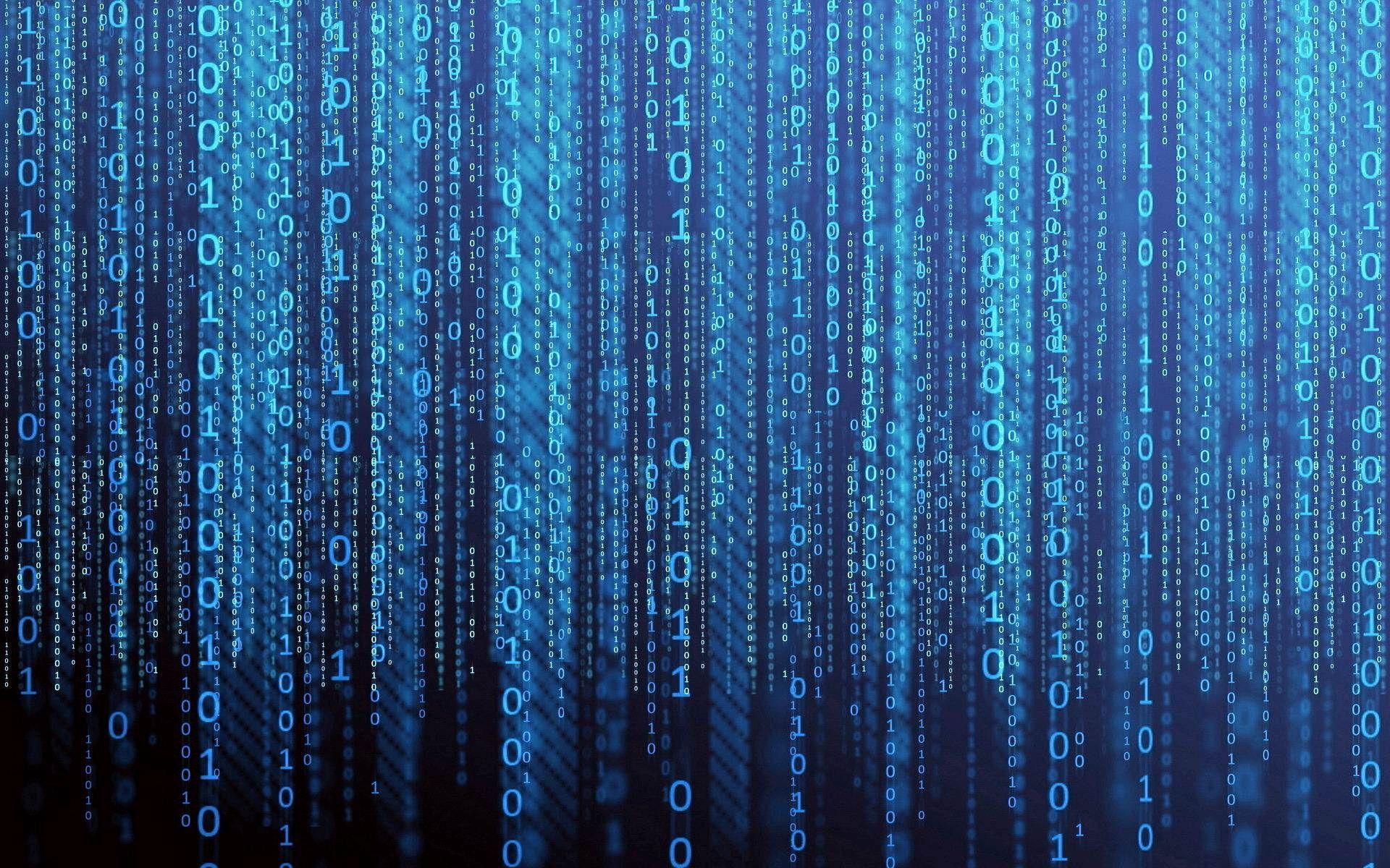 Matrix binary. Blue background wallpaper, Code wallpaper, Cool blue wallpaper