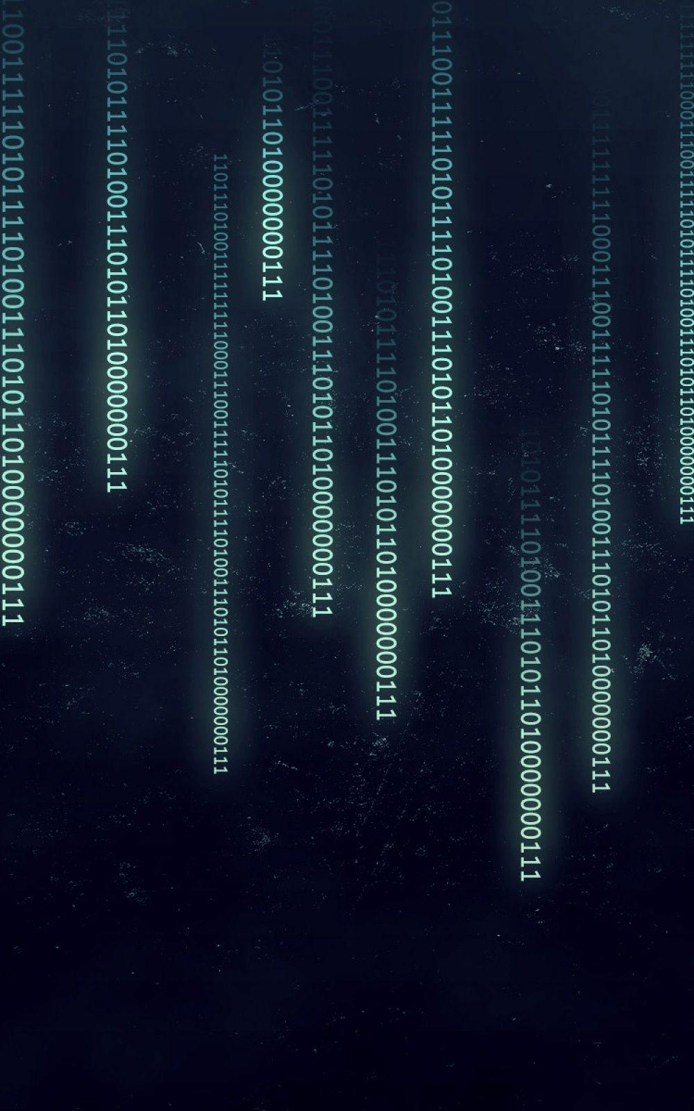 Binary Numbers Typography Matrix Android Wallpaper free download