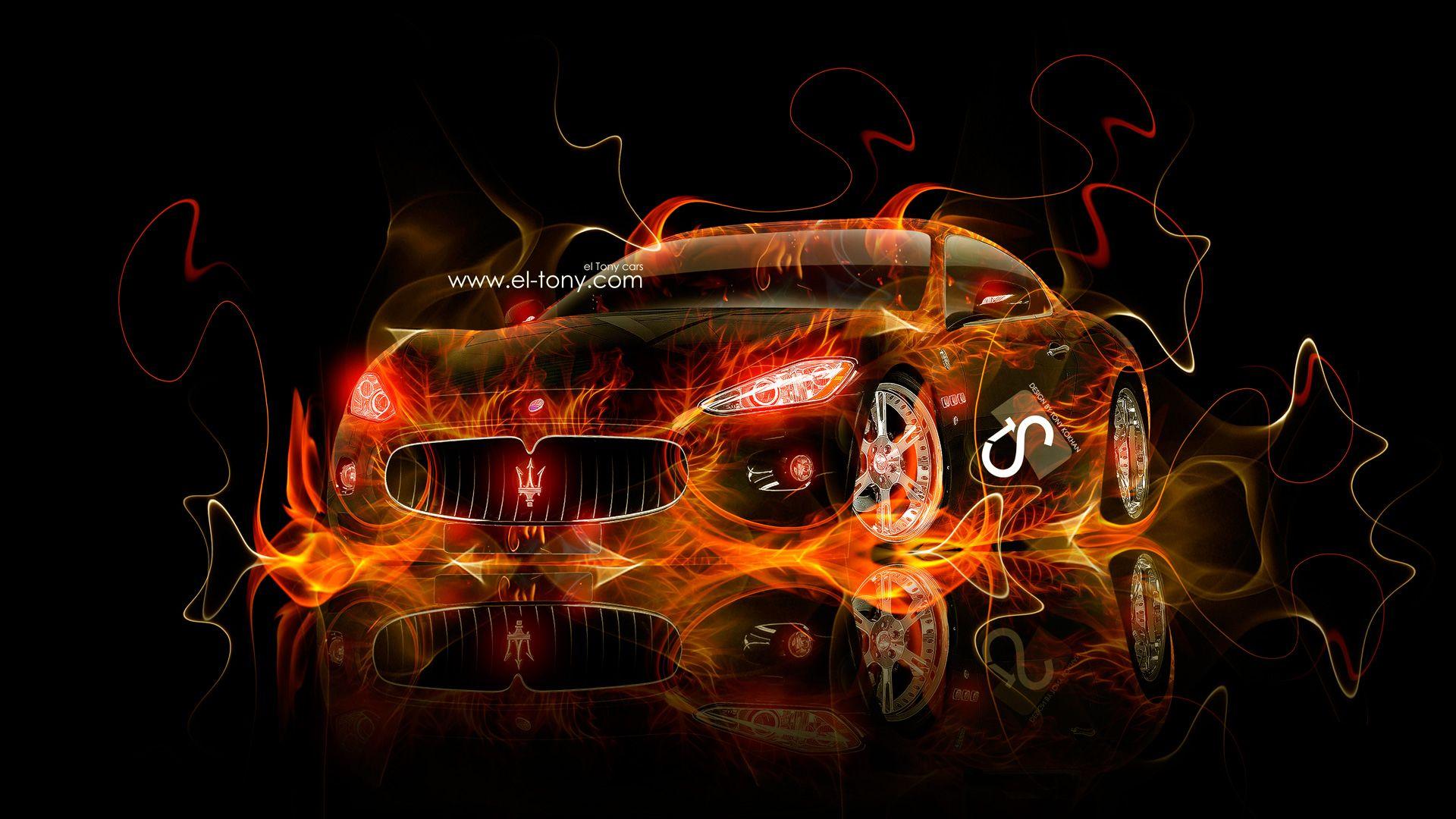 Creative & Graphics Car in Fire City HQ wallpaper Desktop, Phone