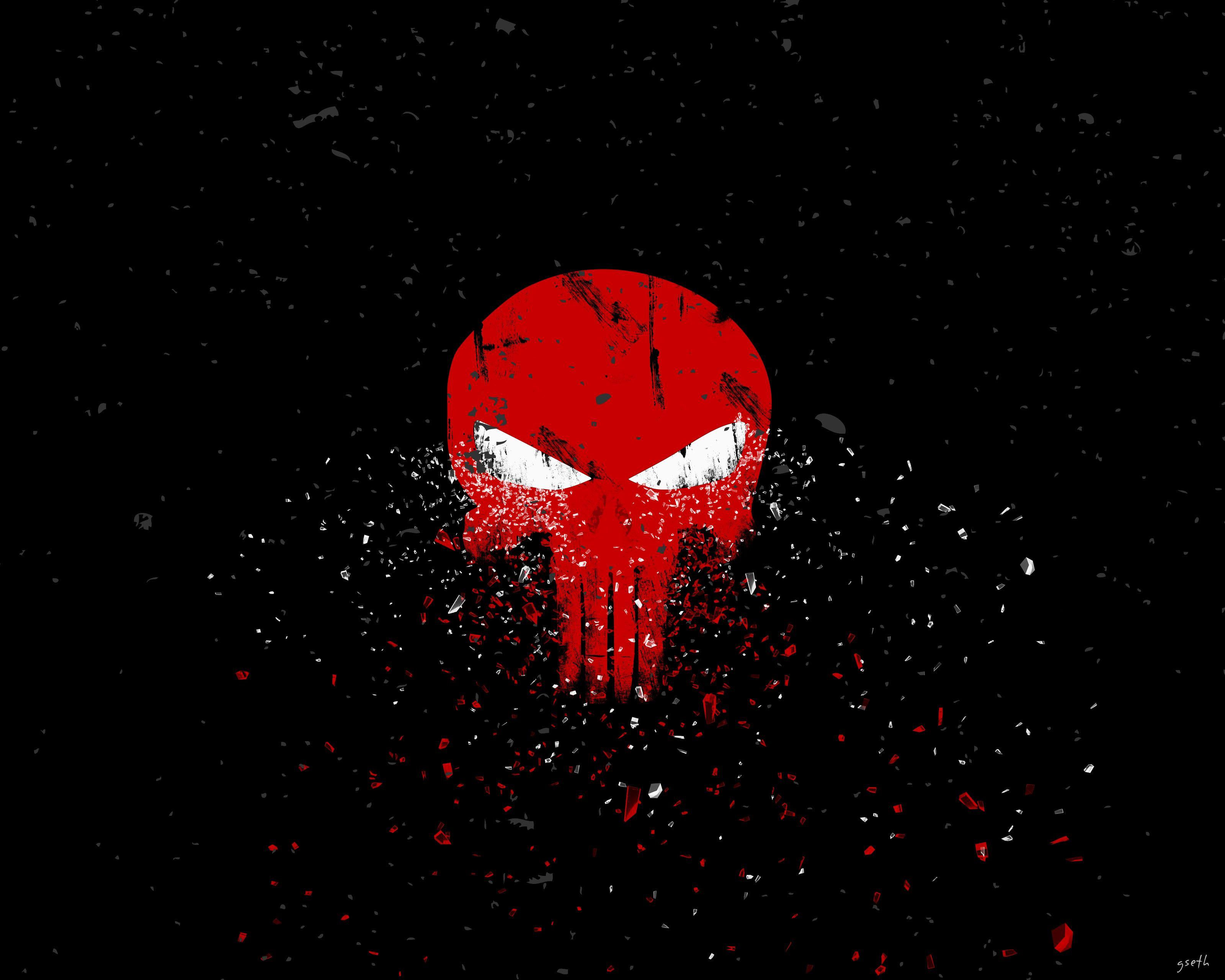 Wallpaper Punisher, Logo, Dark background, HD, Creative Graphics