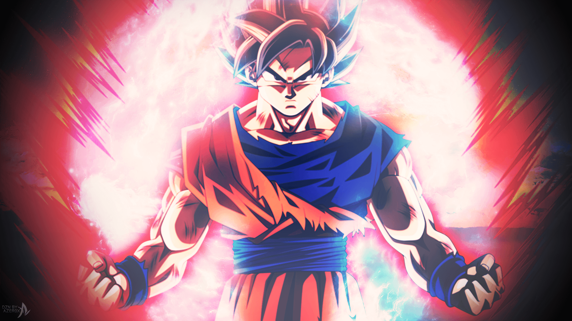 Goku, cartoon, dragon ball z, power, super sayan, HD wallpaper