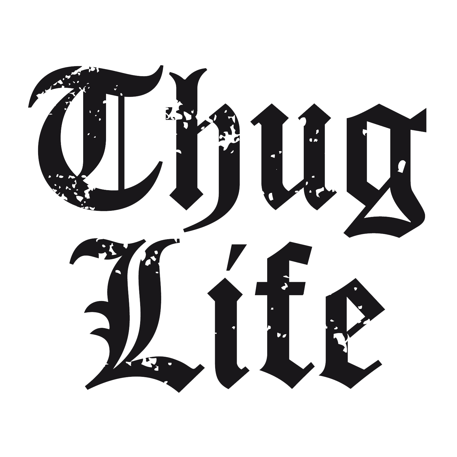 Thug Life Text Logo Big transparent PNG