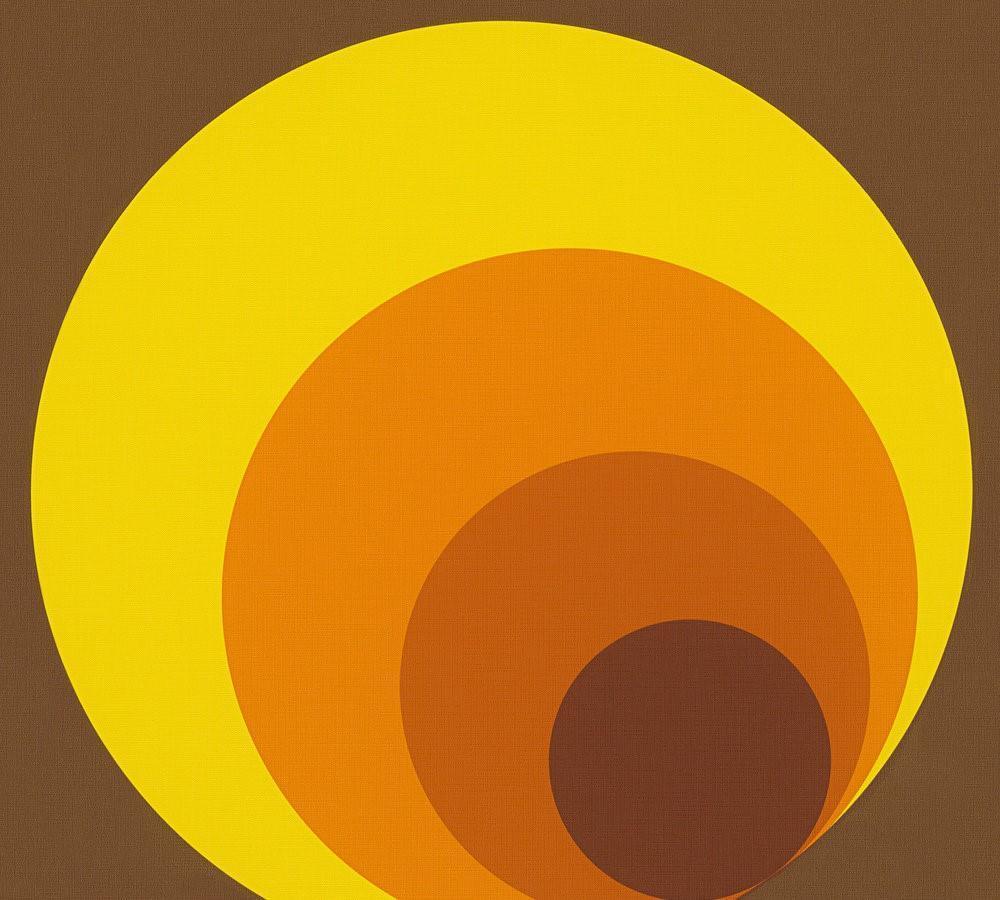 Retro Deluxe Yellow And Orange Circles Wallpaper 7013 12