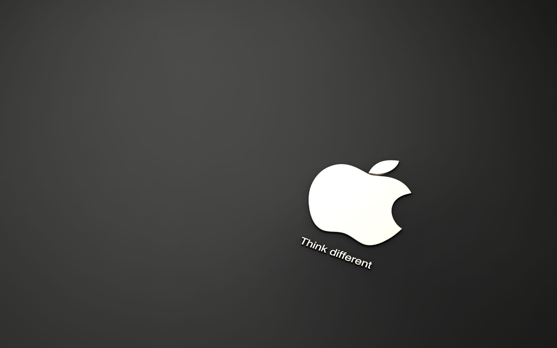 Apple in Black Background Wallpaper