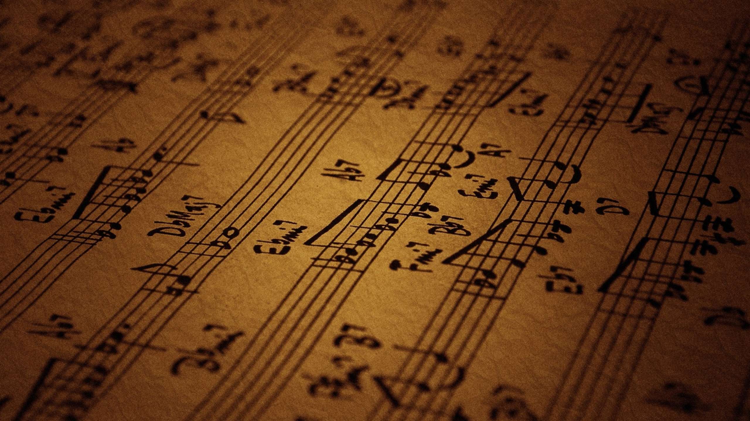 Vintage Music Notes Background HD Wallpaper, Background Image