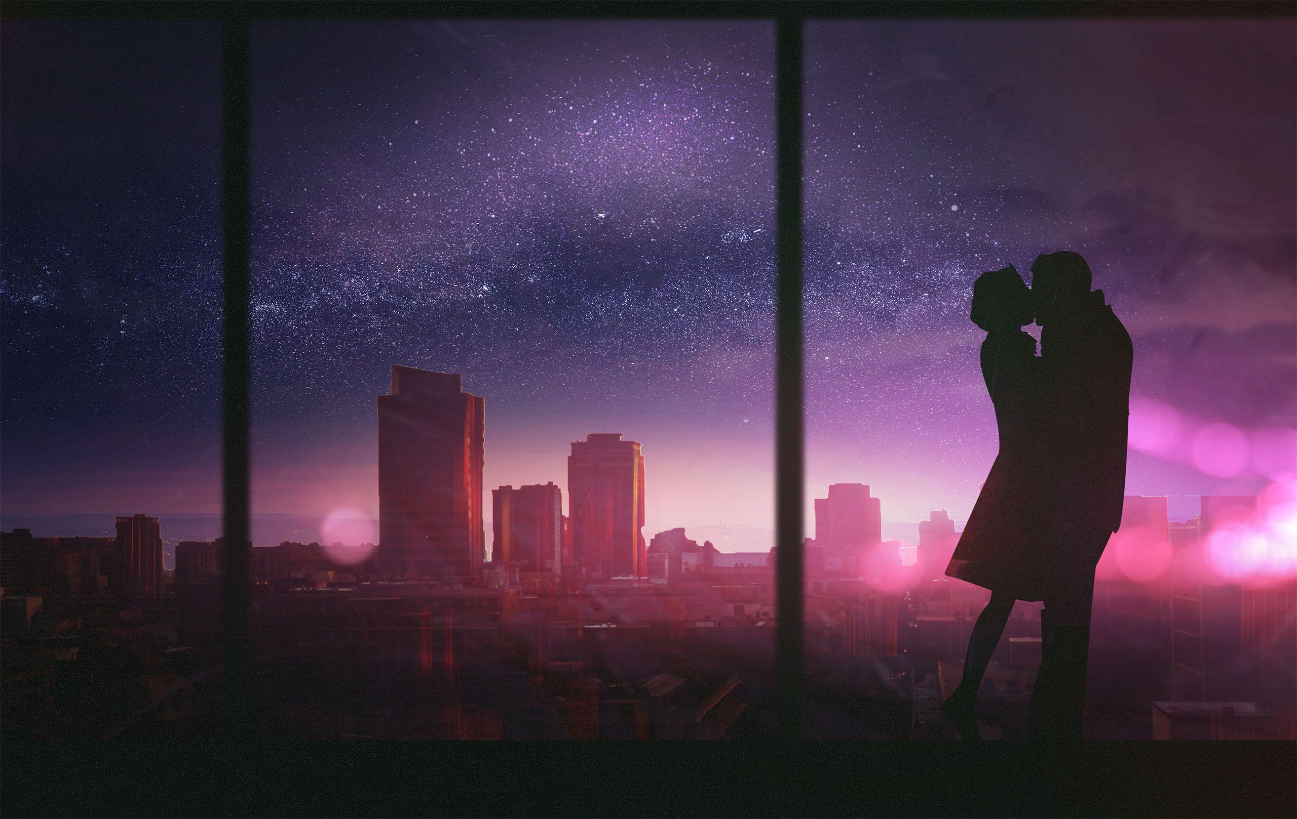 Couple Romantic Kissing, HD Artist, 4k Wallpaper, Image