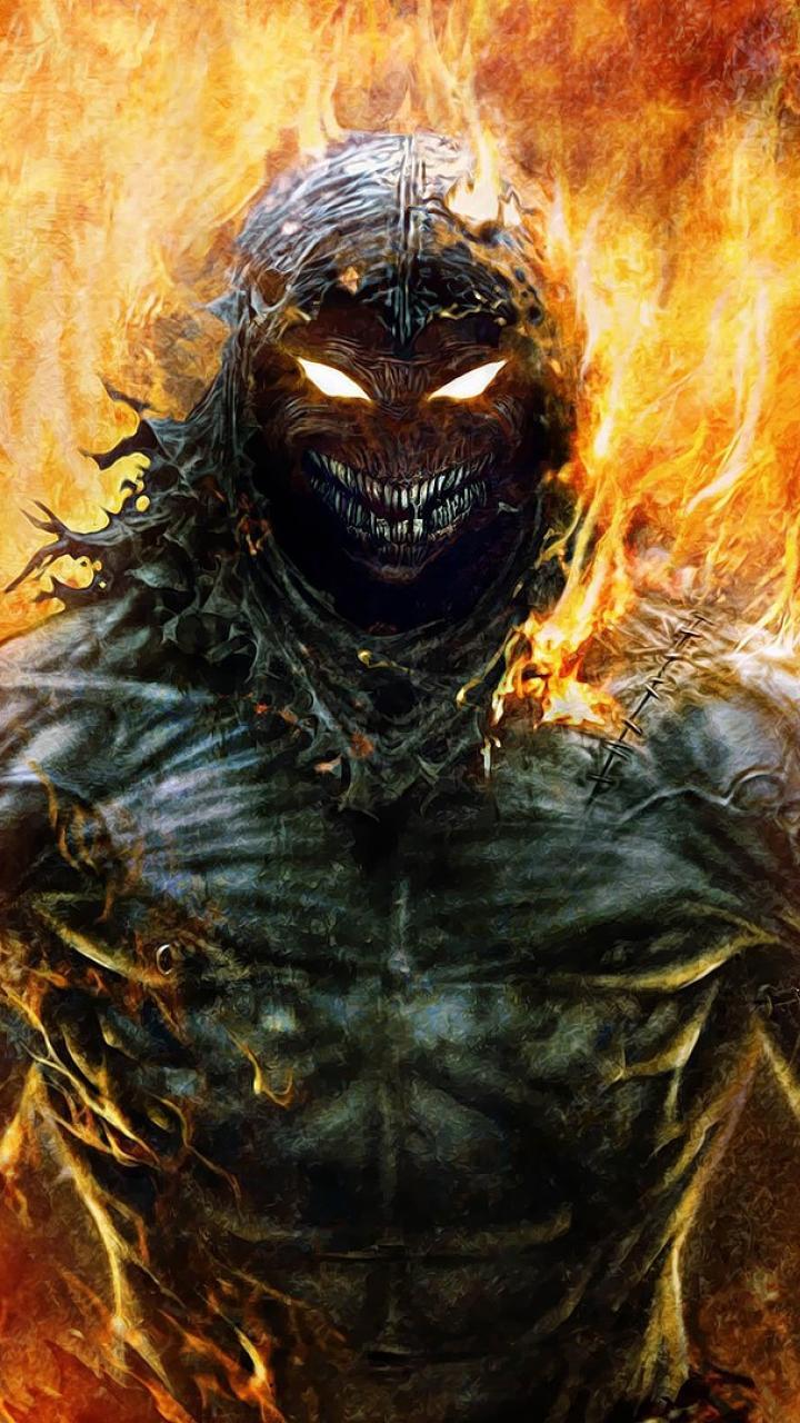 Disturbed indestructible the guy demons flaming wallpaper