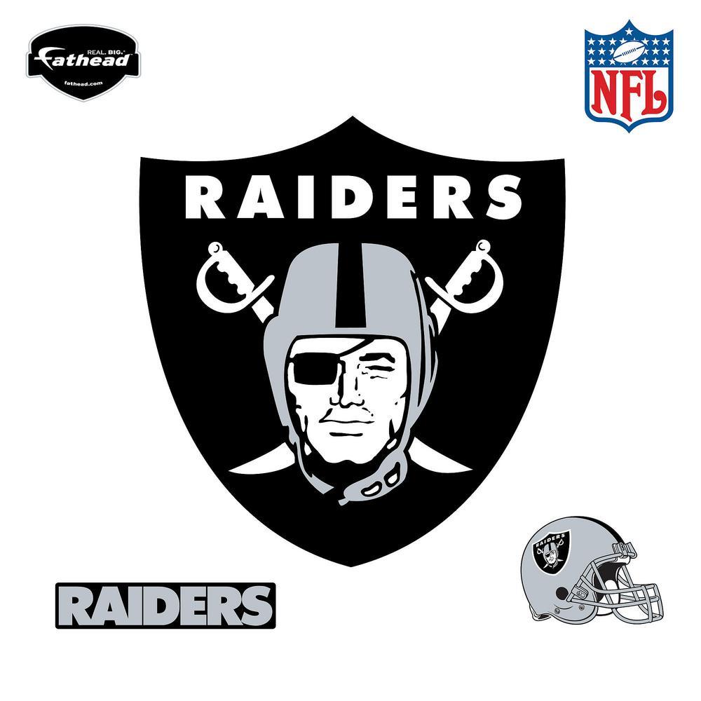 in. H x 38 in. W Oakland Raiders Logo Wall Mural, Multi. Oakland