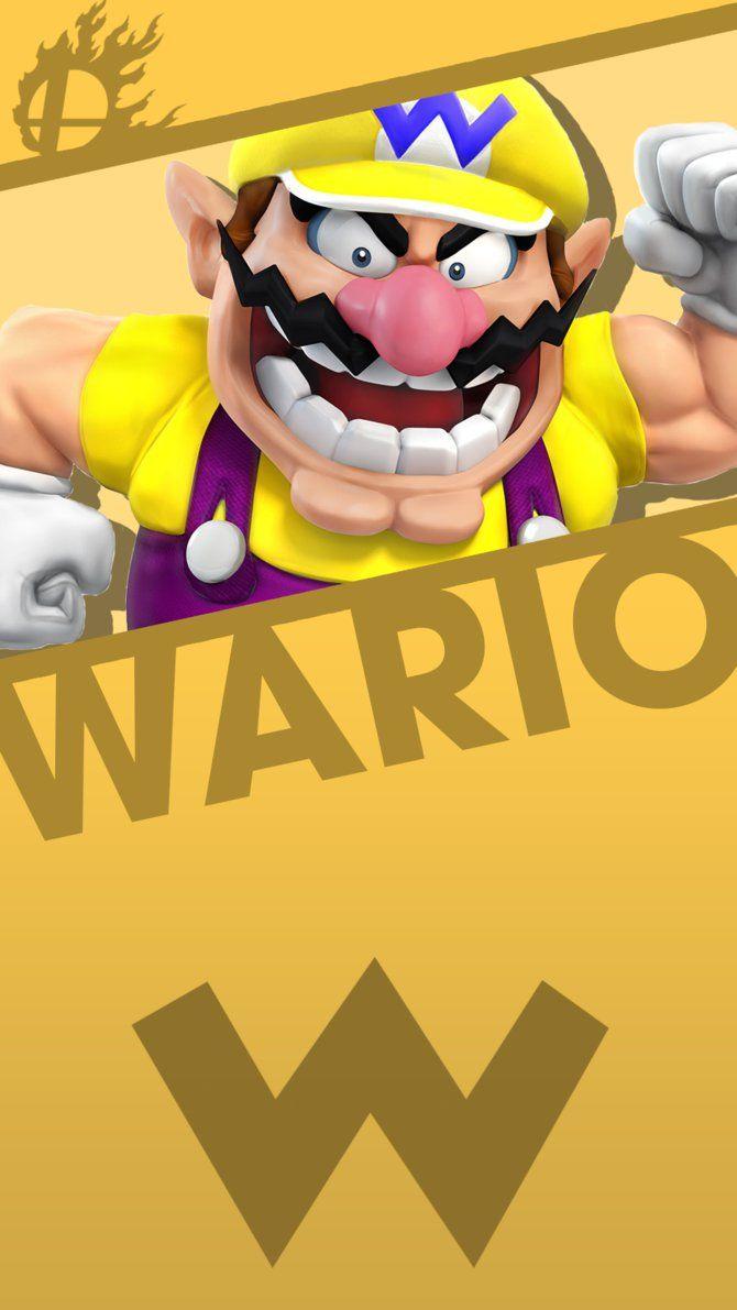 Wario (Classic) Smash Bros. Phone Wallpaper
