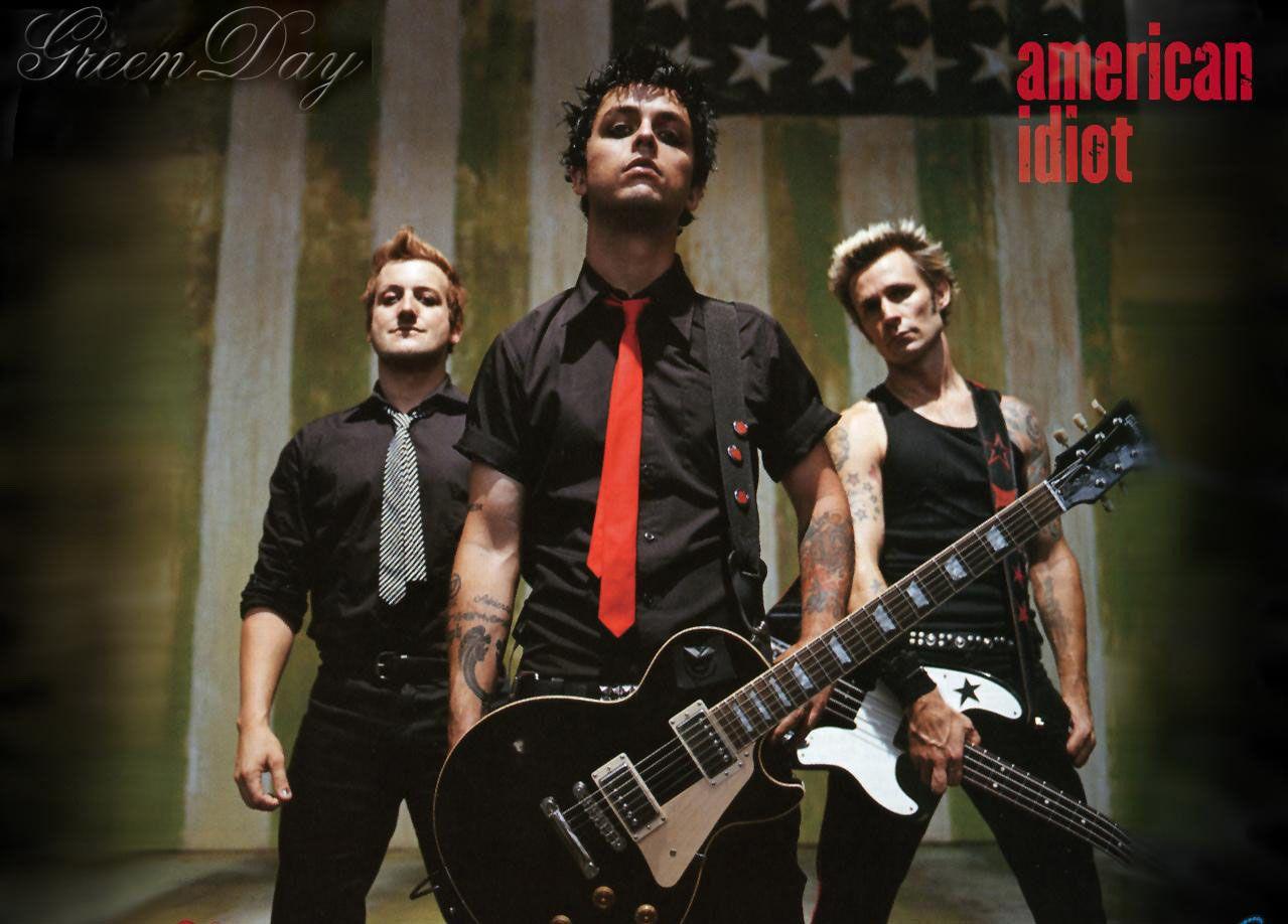 Download Wallpaper green day american idiot tre cool frank edwin