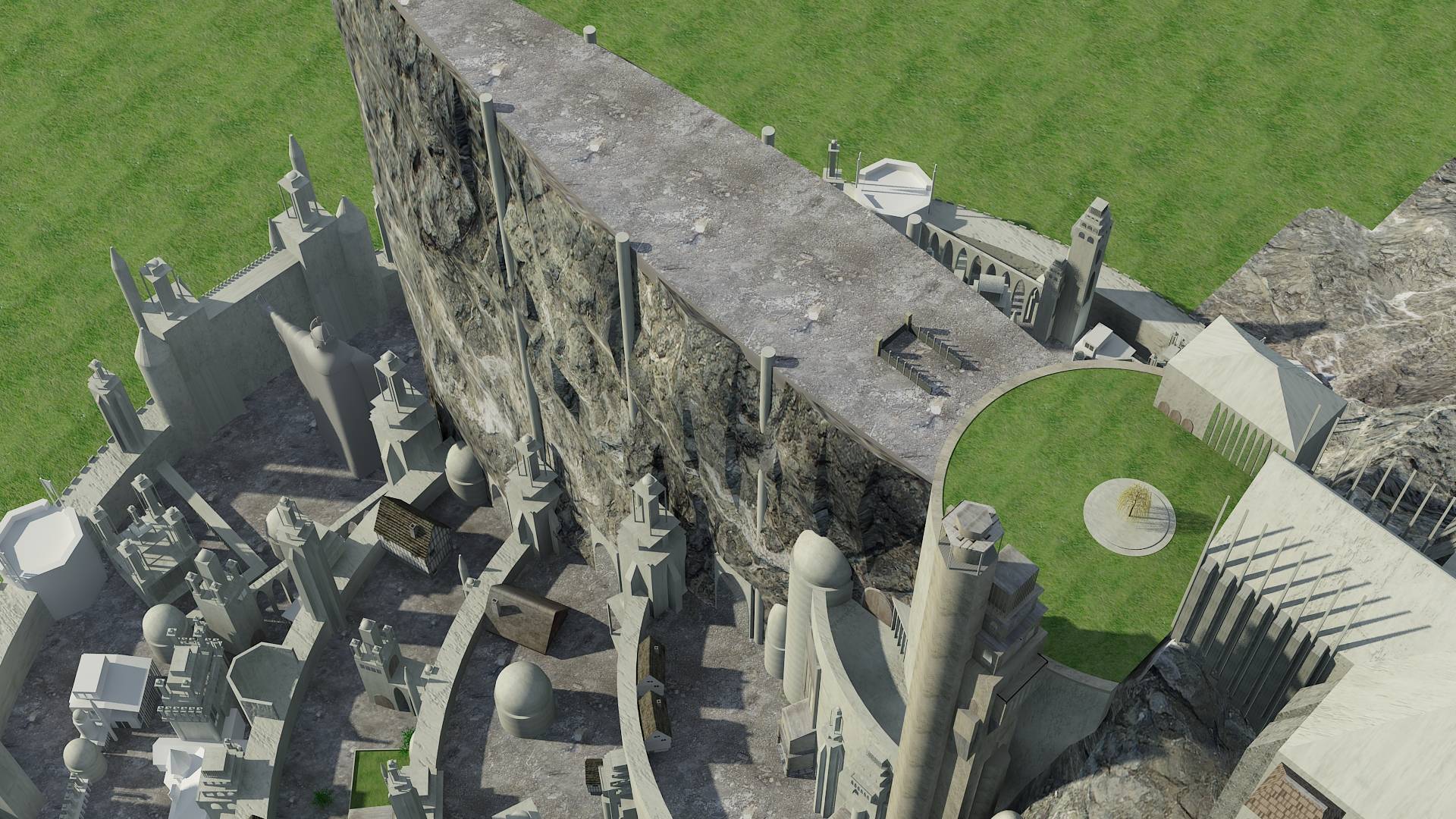 1920x1080px Minas Tirith Wallpaper