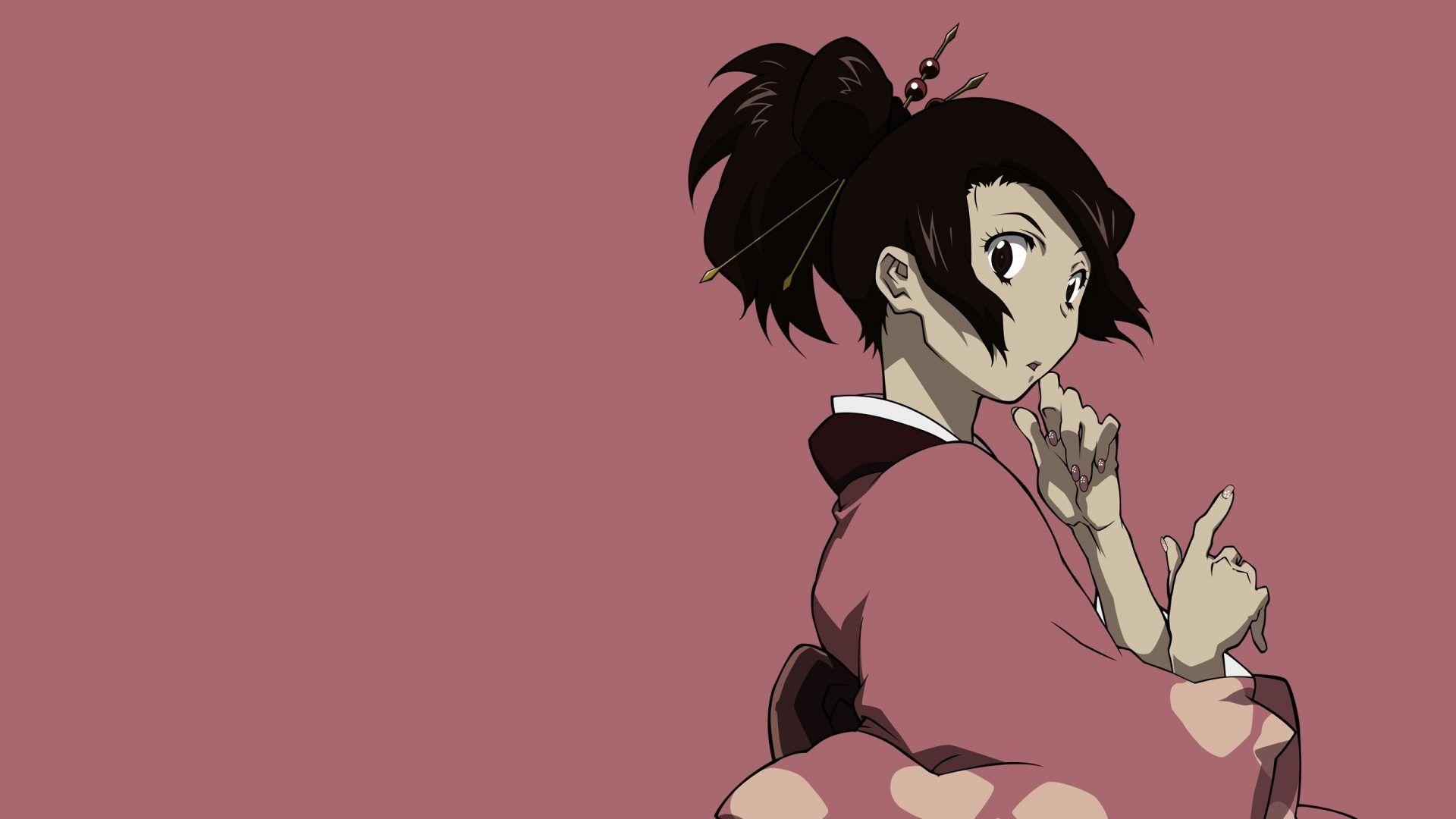 Download Anime HD Wallpaper Background Image girl brunette kimono