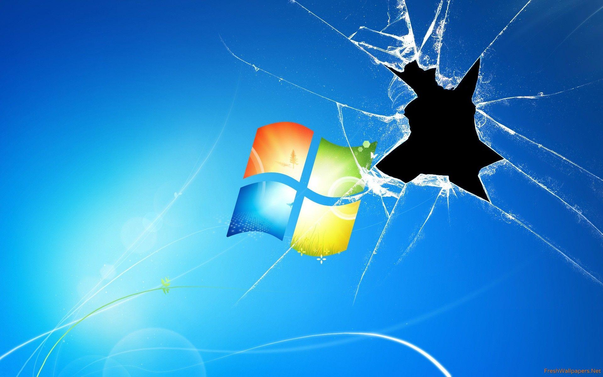 Windows 7 desktop crack wallpaper