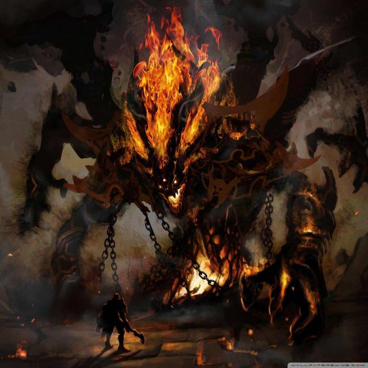 Fire Demon ❤ 4K HD Desktop Wallpaper for • Dual Monitor Desktops