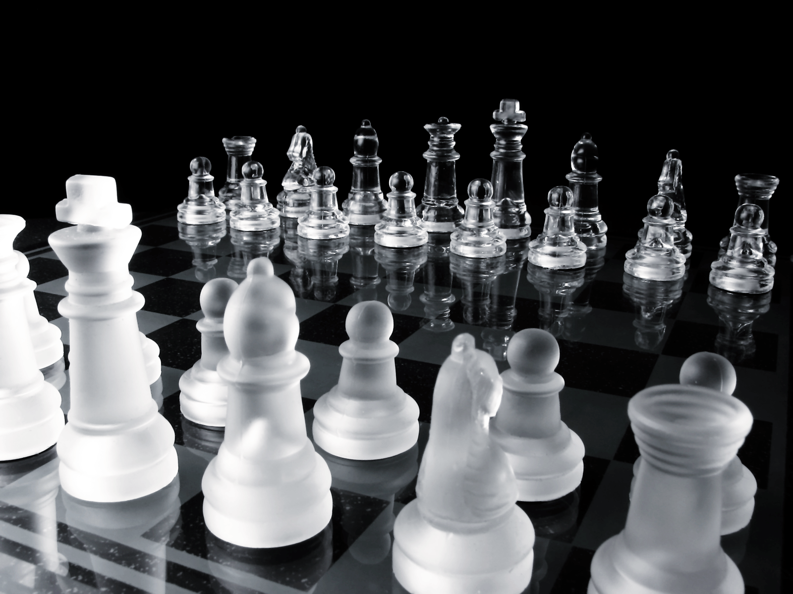 Chess Black And Whit HD Wallpaper, Background Image