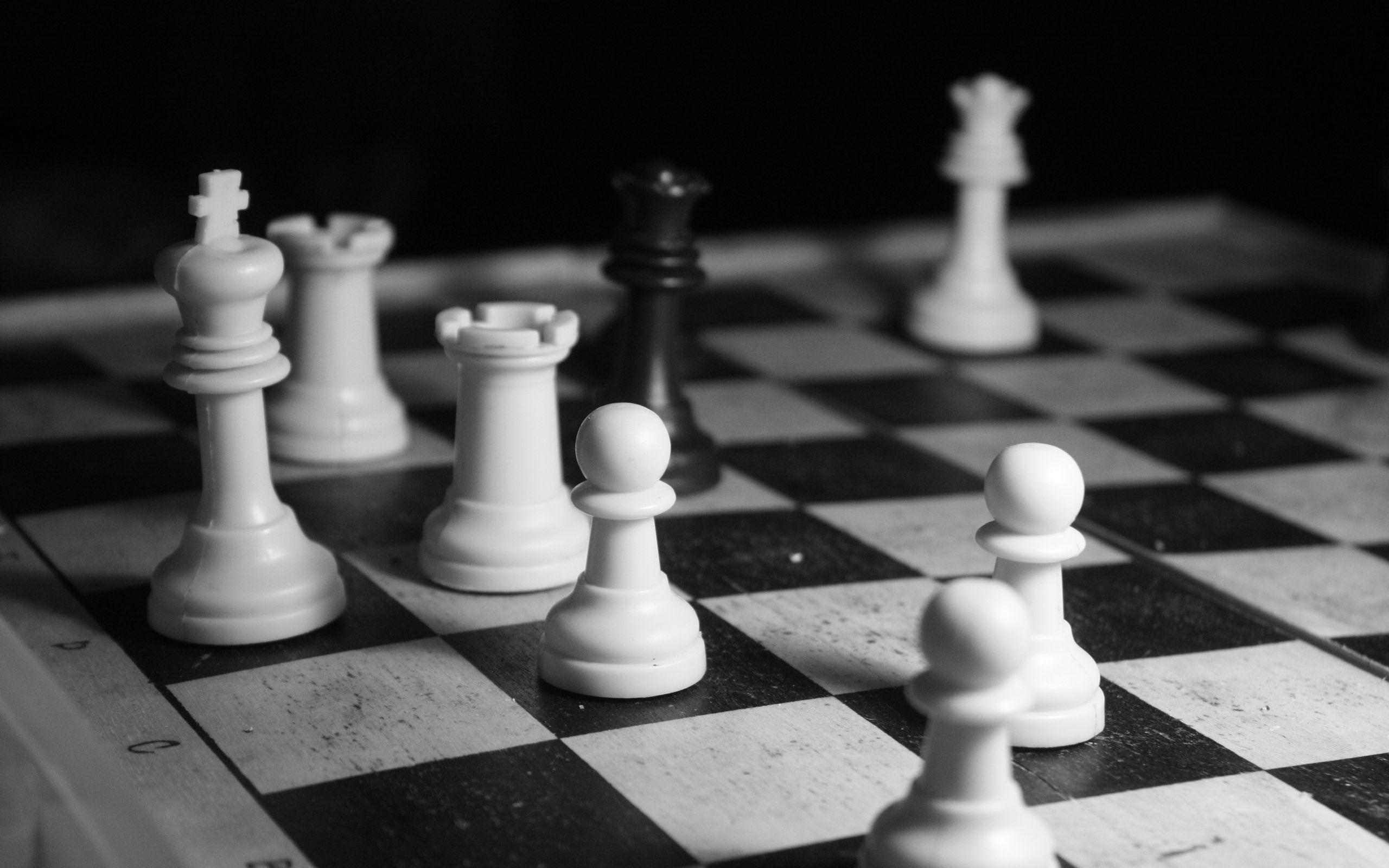 Black and white chess wallpaper