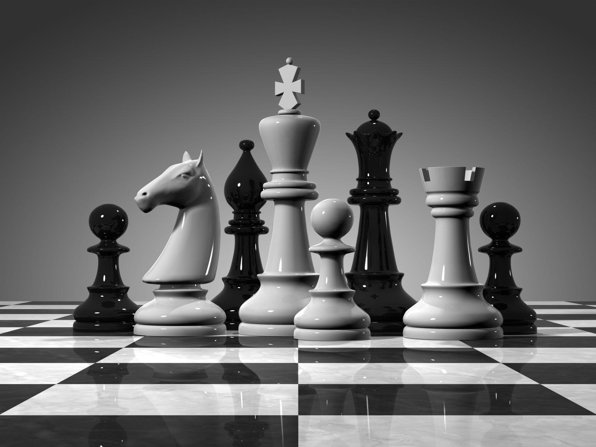 Chess Black And White King Wallpaper 1