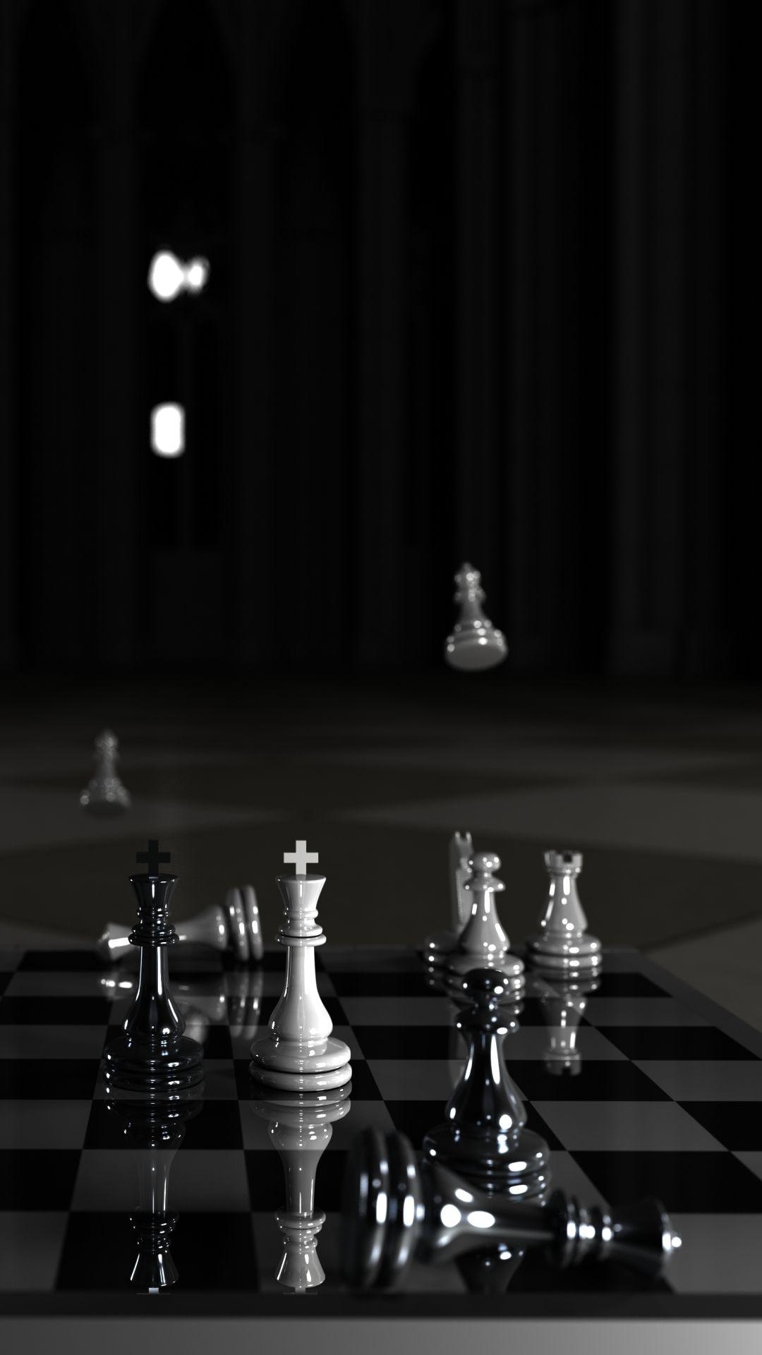 Wallpaper Desktop Black And White Chess Background Backgrounds