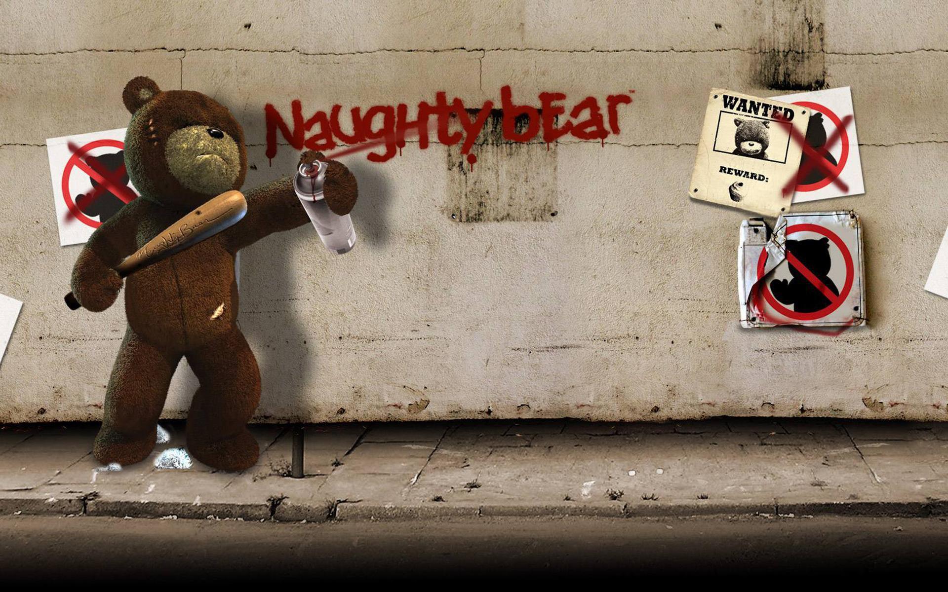 Hooligan teddy bear :) HD desktop wallpaper, Widescreen, High