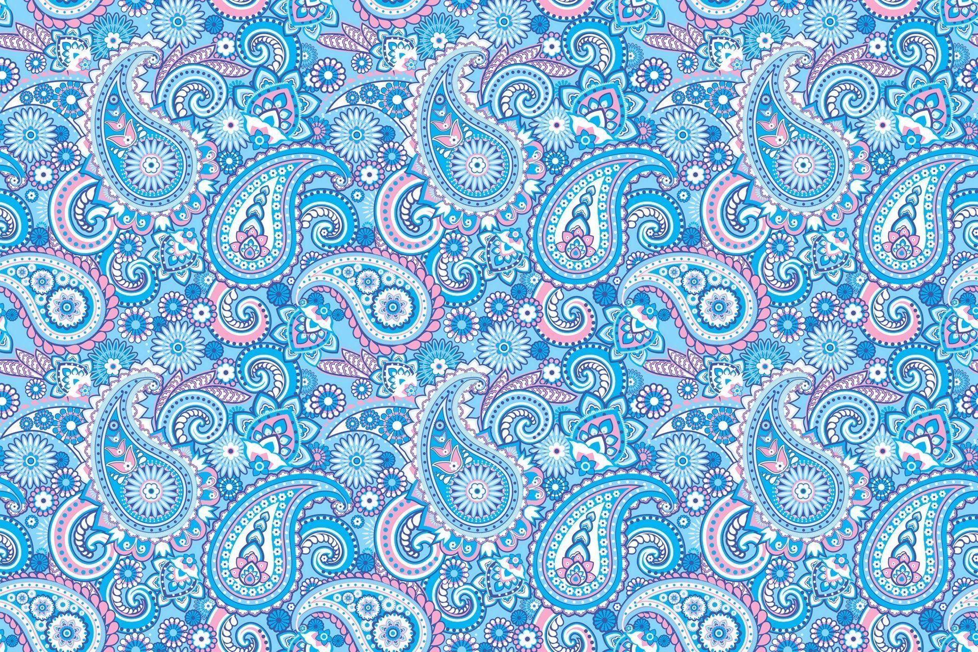 Blue Paisley Desktop Wallpaper 61424 63243 HD Wallpaper
