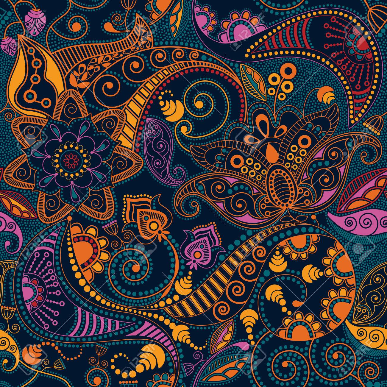 Paisley Pattern Wallpaper HD Background