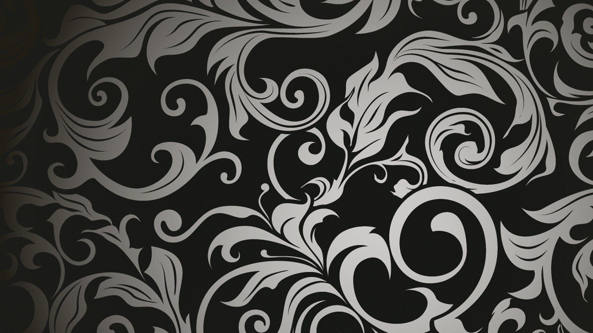 Black And Gray Paisley Wallpaper PIC WSW2074992