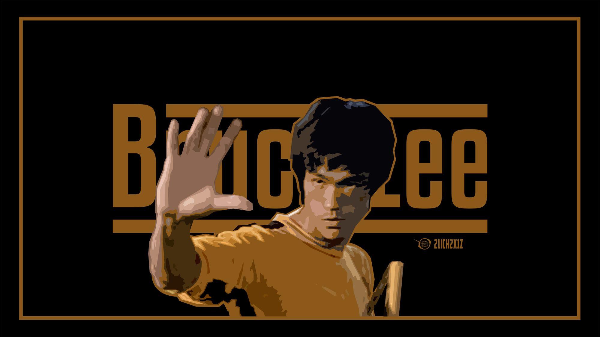 Bruce Lee with Nunchucks Full HD Wallpaper