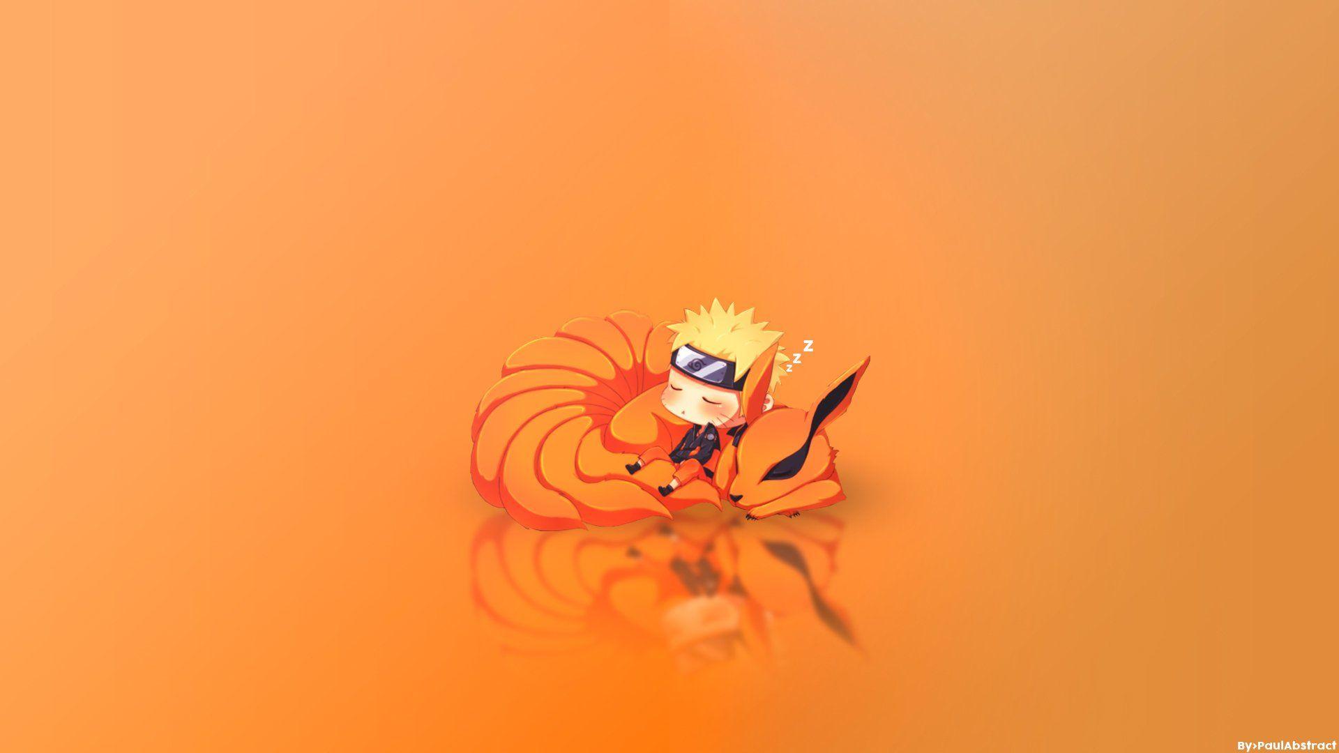 Wallpaper Kurama And Naruto Chibi Full HD Wallpaper and Background